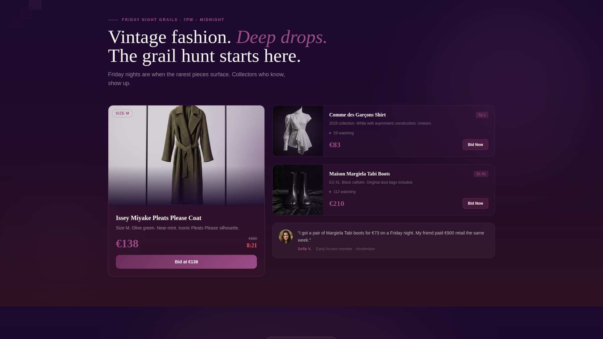 Auction Platforms & Types Pricing Website Template