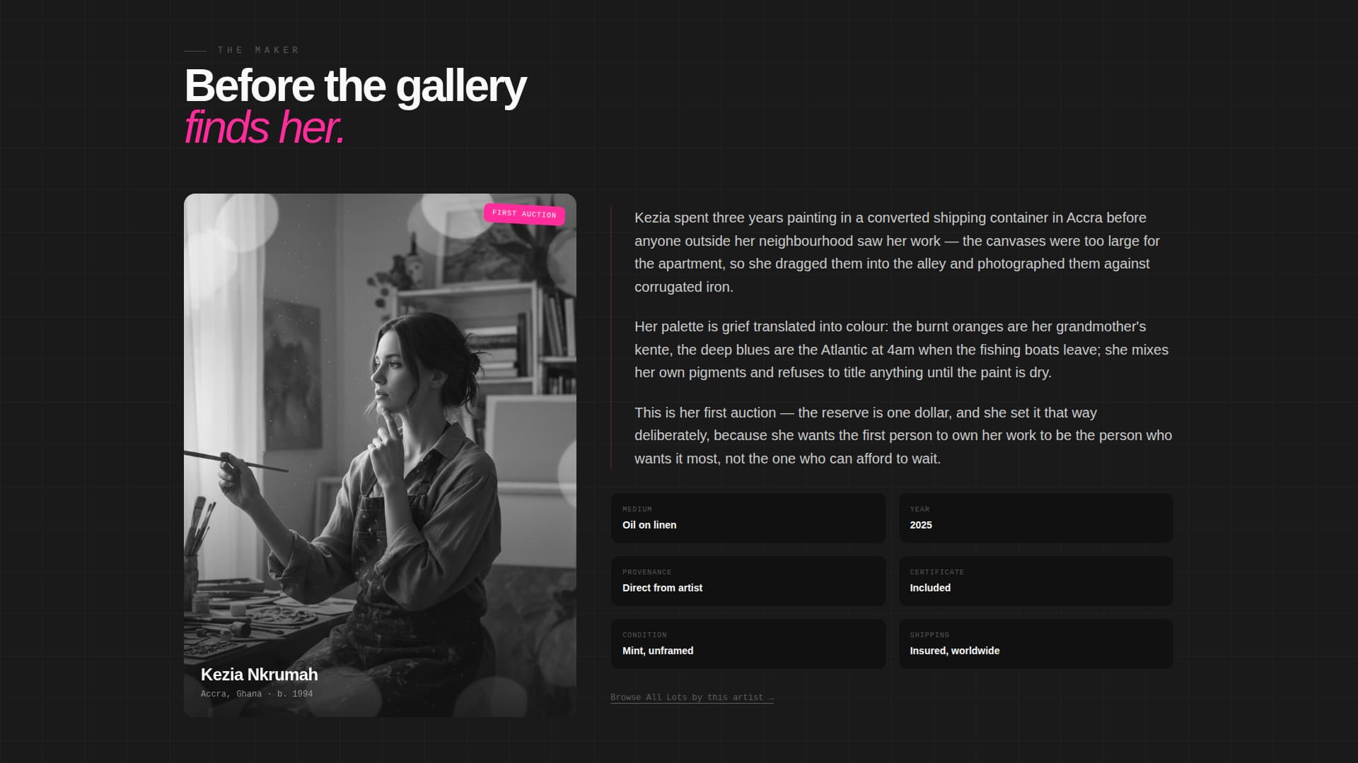 Art Auction & Dealer Professional Website Template