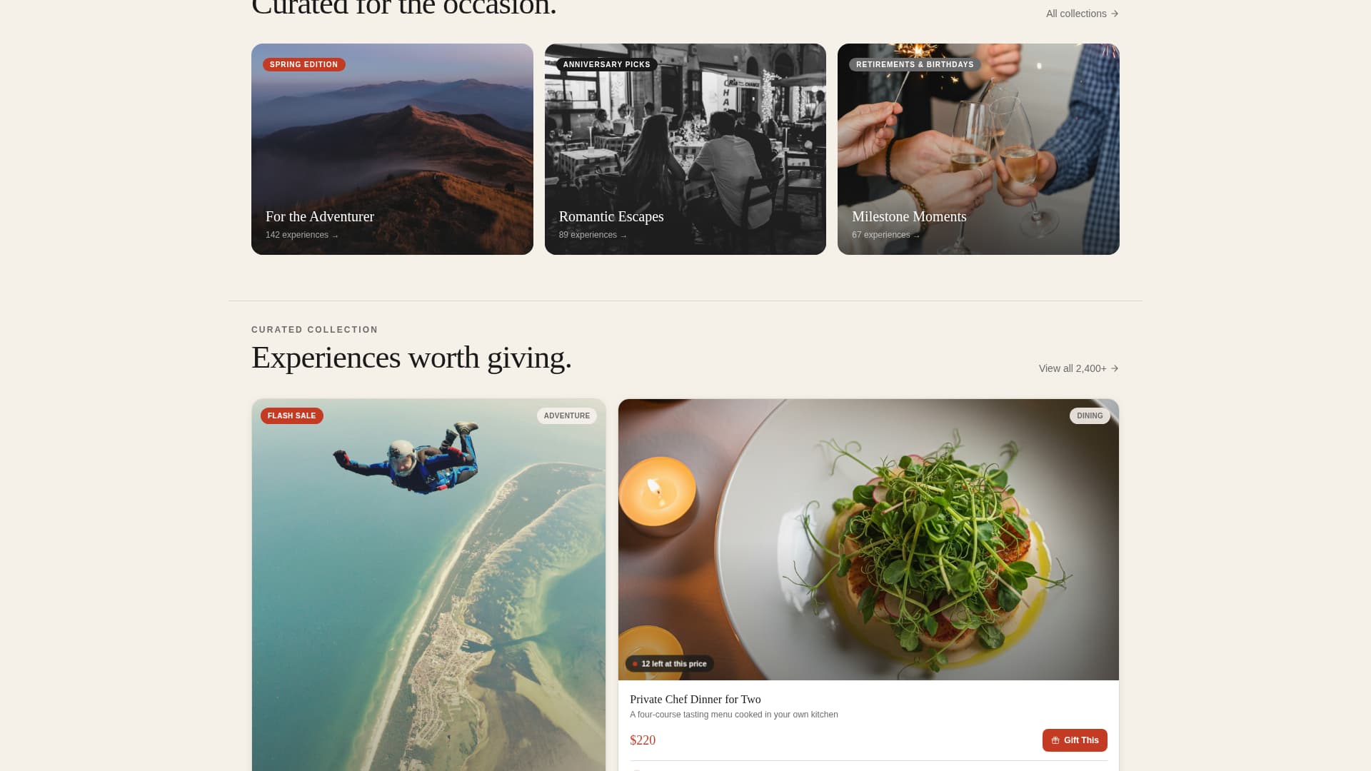 Gift & Specialty Store Booking Website Template