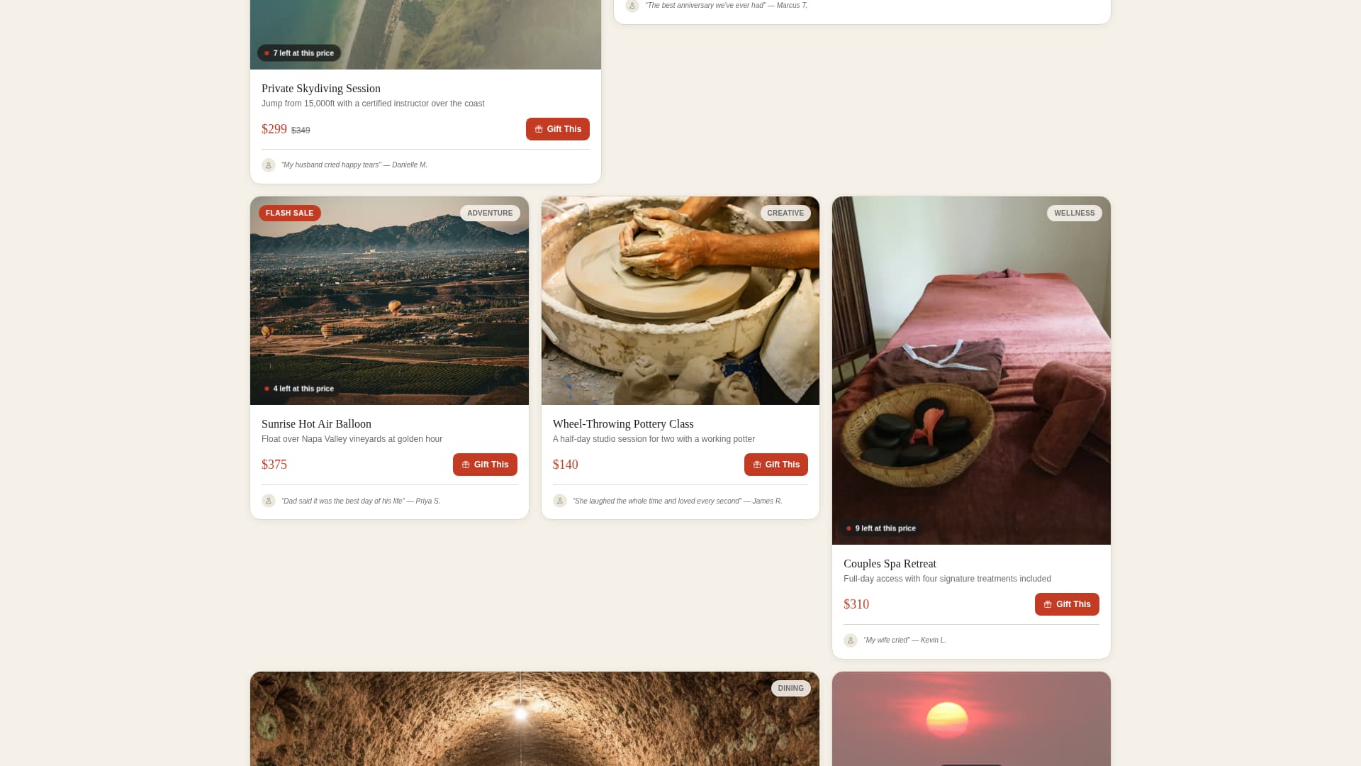 Gift & Specialty Store Booking Website Template
