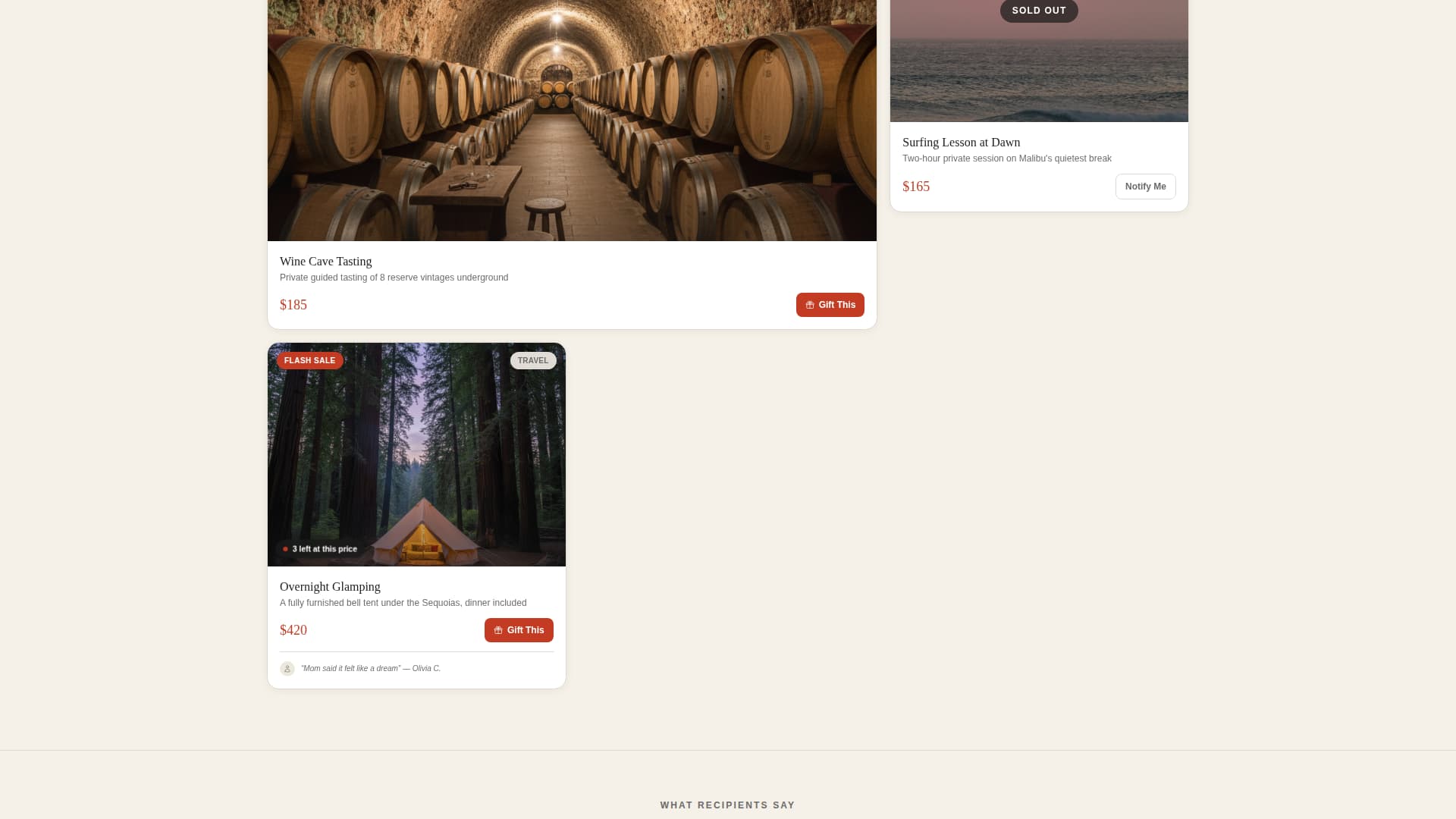 Gift & Specialty Store Booking Website Template