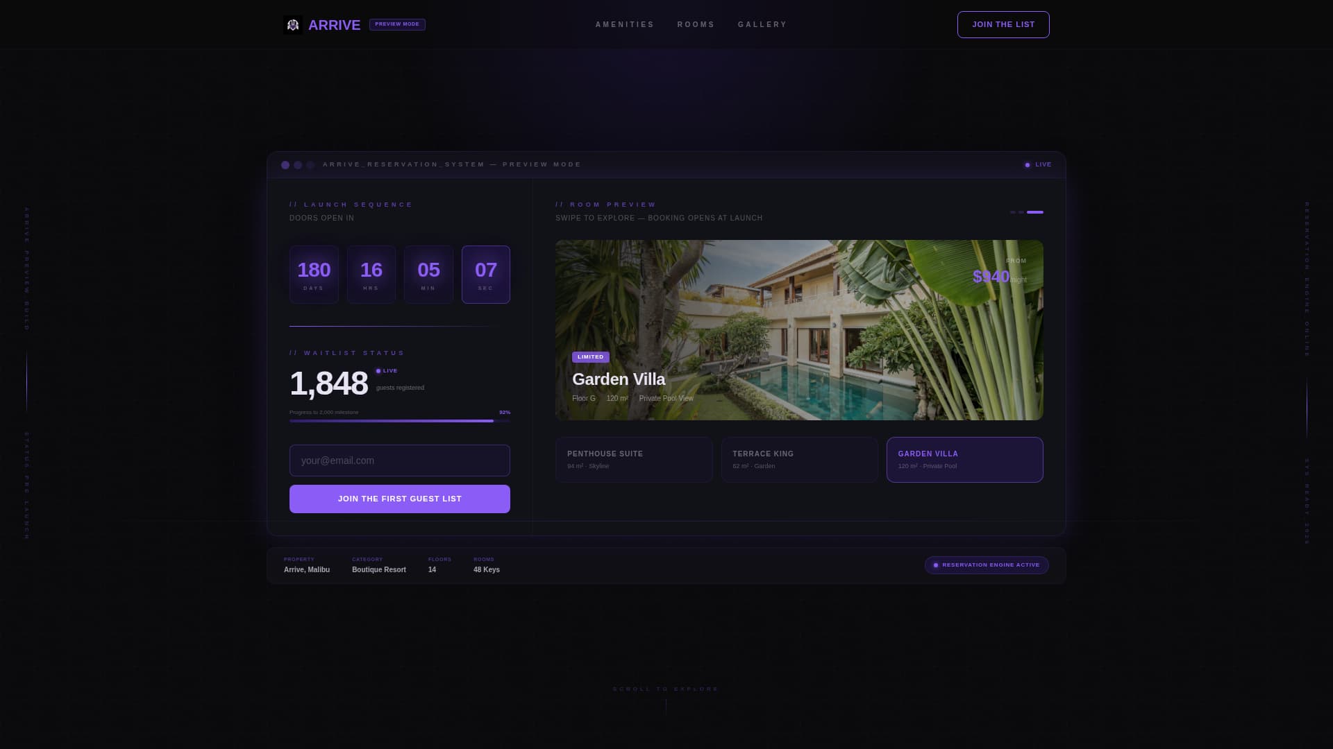 Hotel Pre-Opening & Coming Soon Website Template