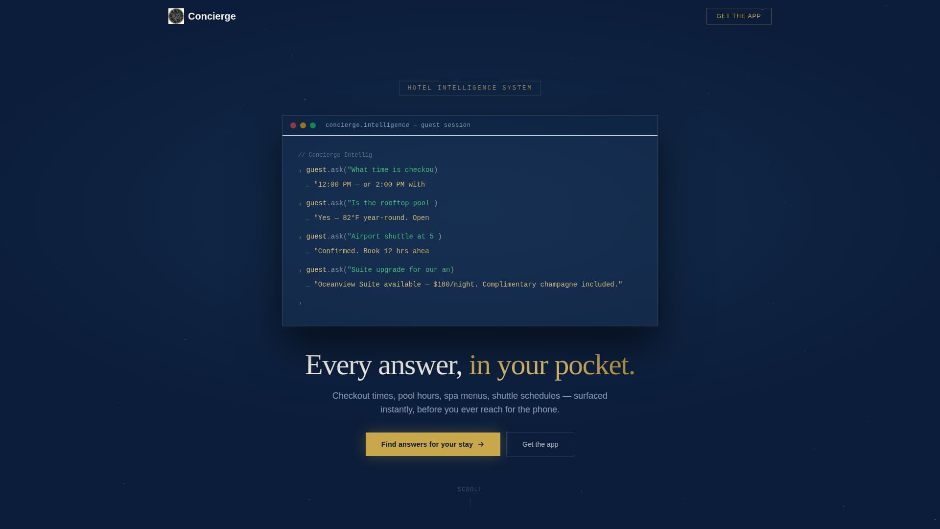 Hotel Interactive FAQ & Personalized Stay Calculator Website Template