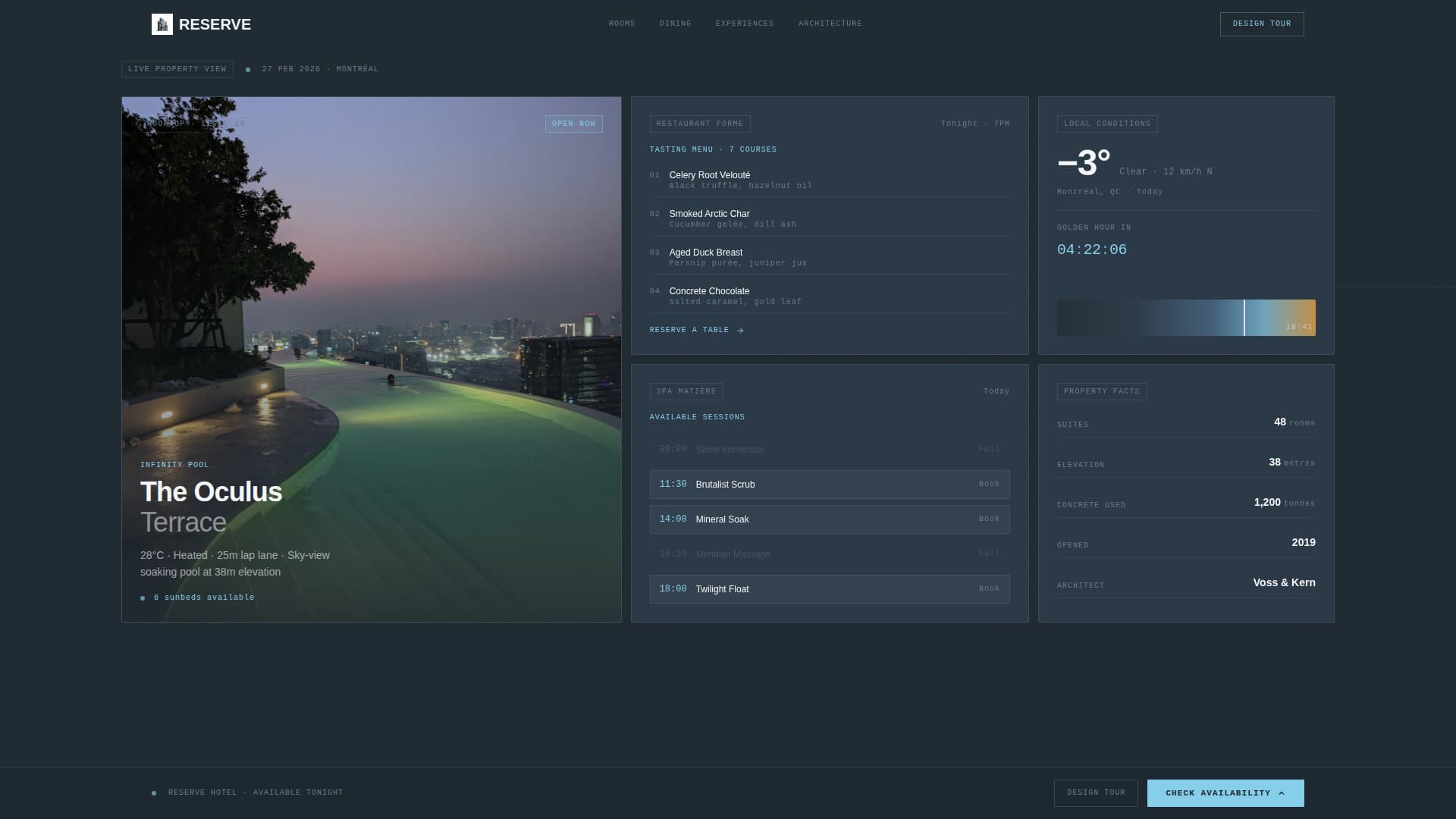 Destination Hotel Homepage Experience Website Template