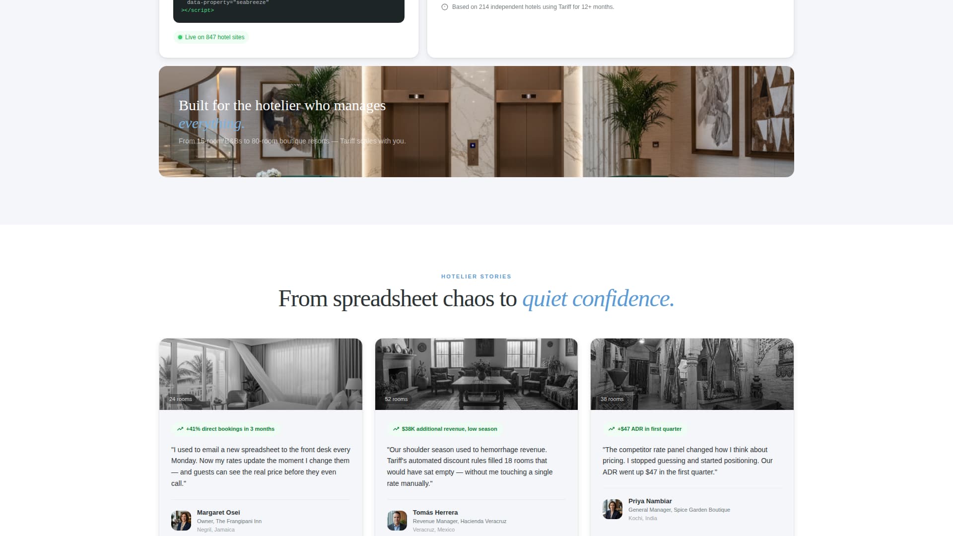 Hotel Room Types & Seasonal Rates Comparison Website Template