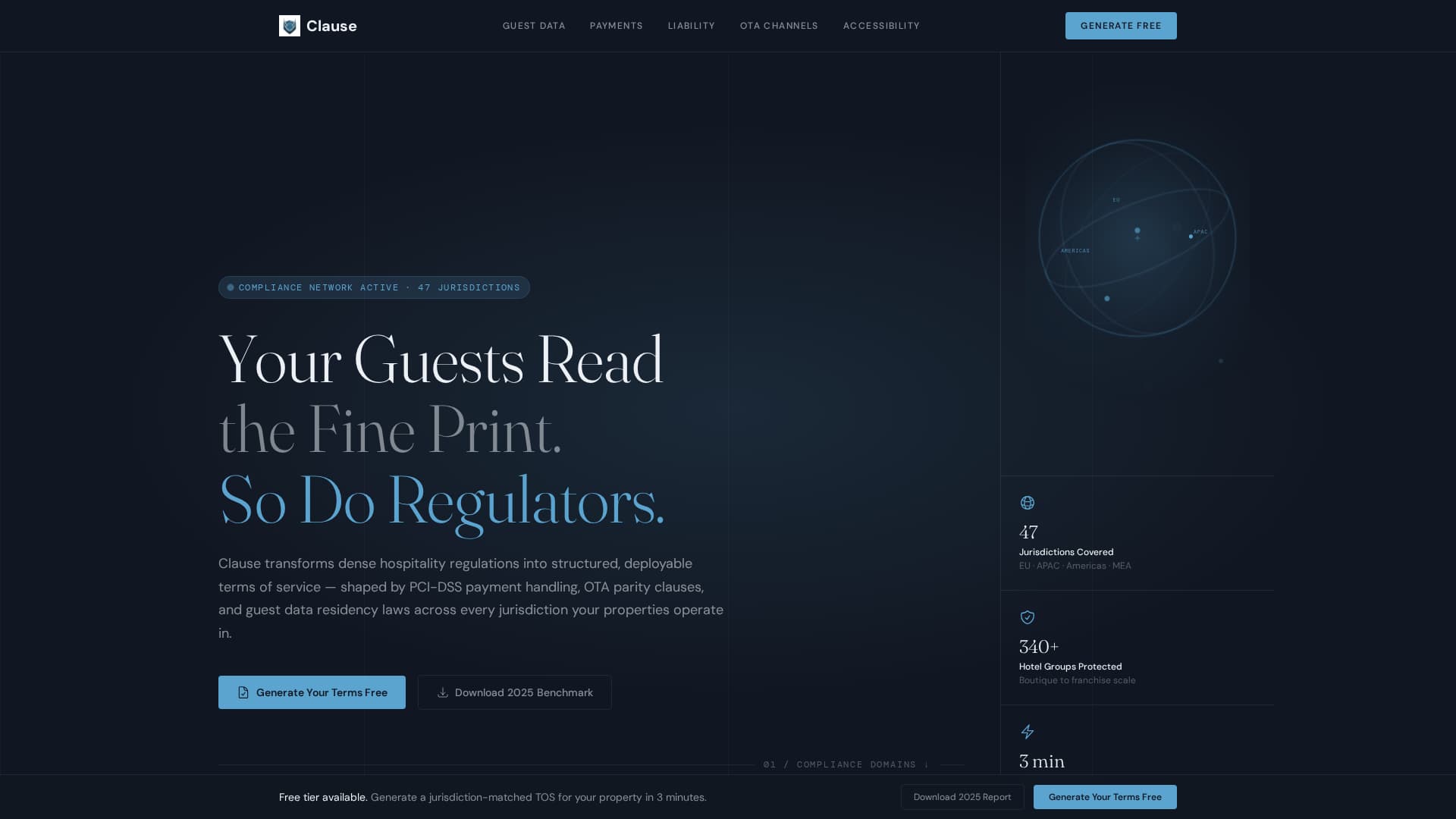 Hotel Terms of Service & Guest Rights Website Template