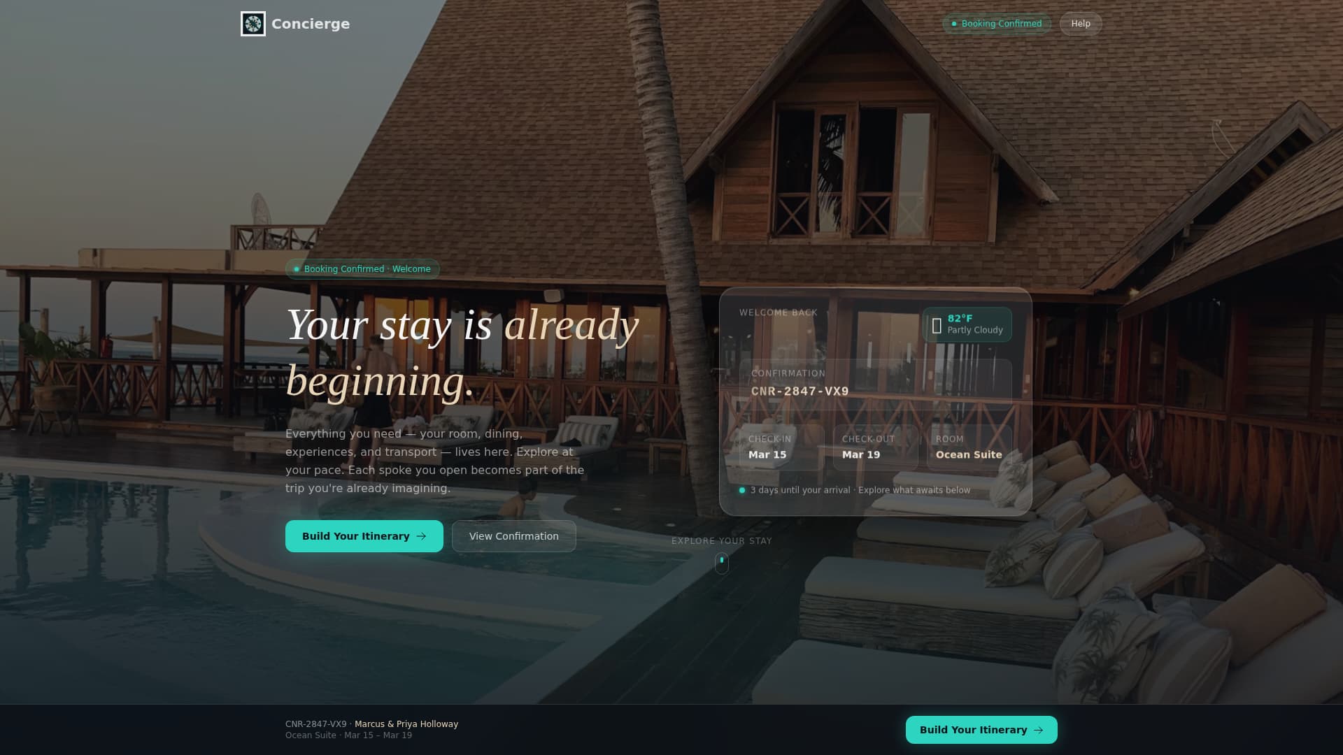 Hotel Booking Confirmation & Post-Stay Experience Website Template