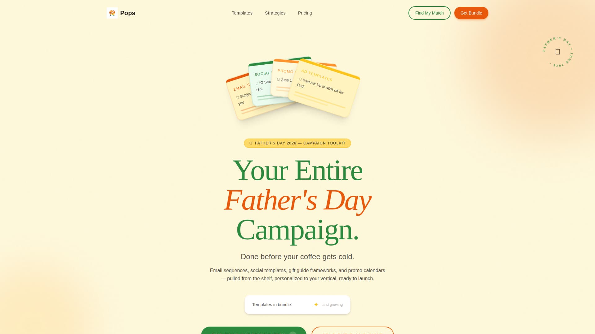 Father's Day Business Professional Website Template