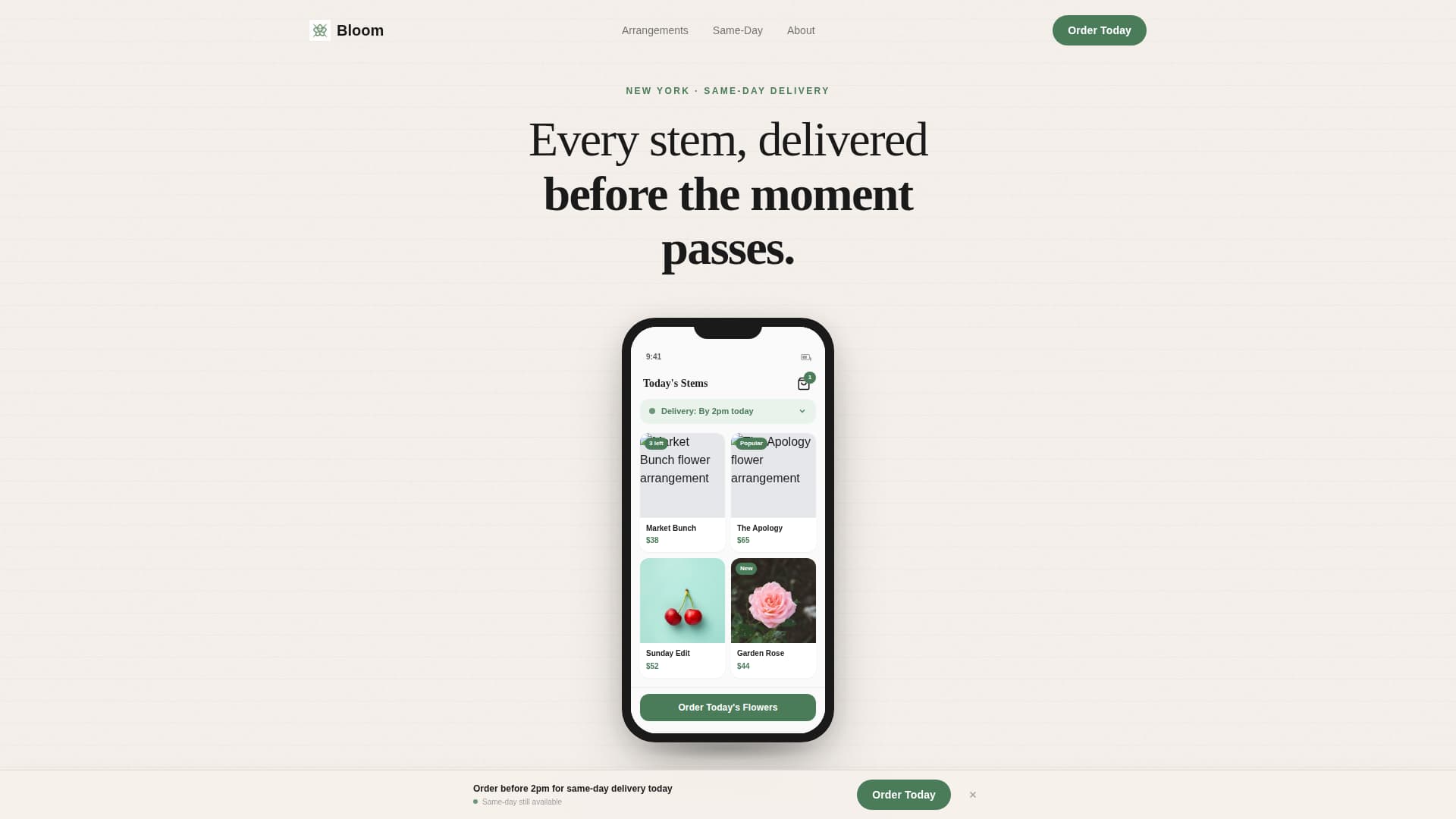 Florist & Plant Shop Professional Website Template