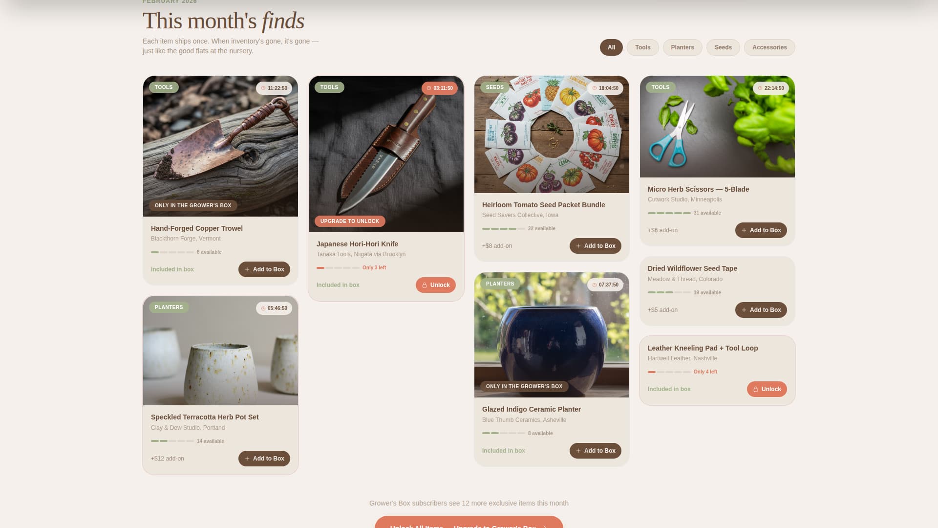 Garden Tools & Planters Store Professional Website Template