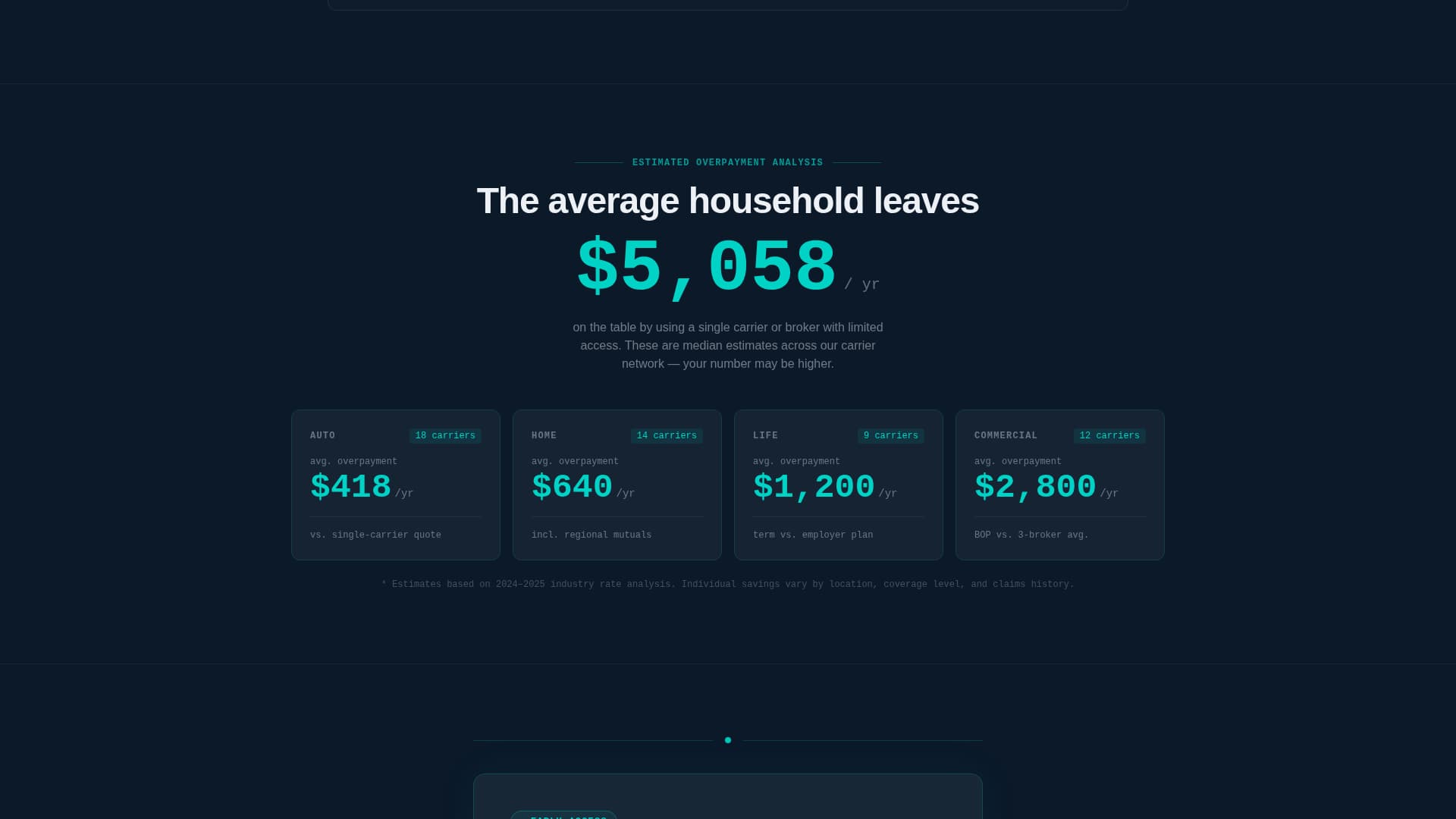 Insurance Comparison Platform Pre-Launch Website Template
