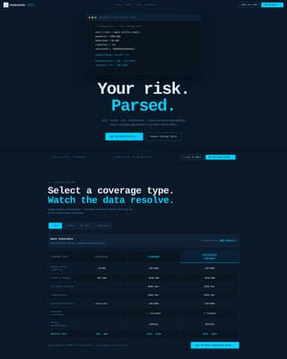 Insurance Coverage Type Toggle Comparison Website Template