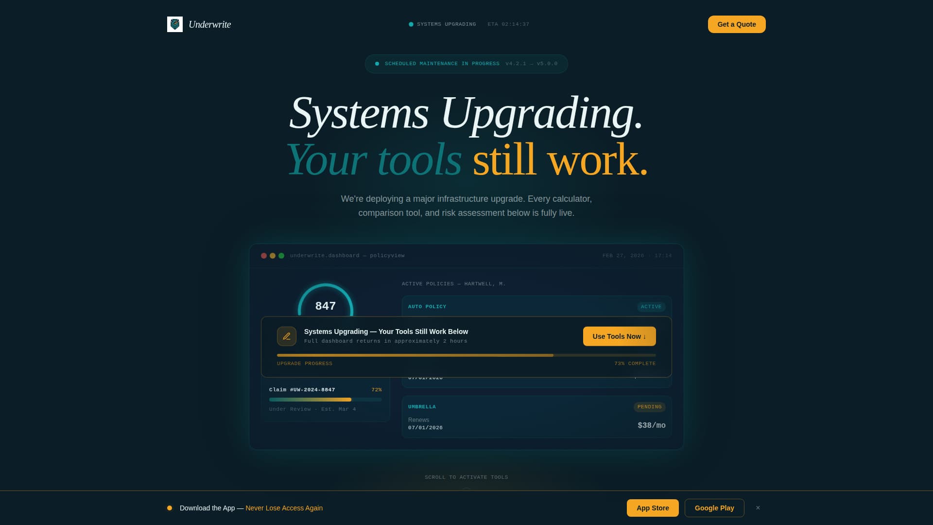 Insurance Agency Cost Calculator Website Template