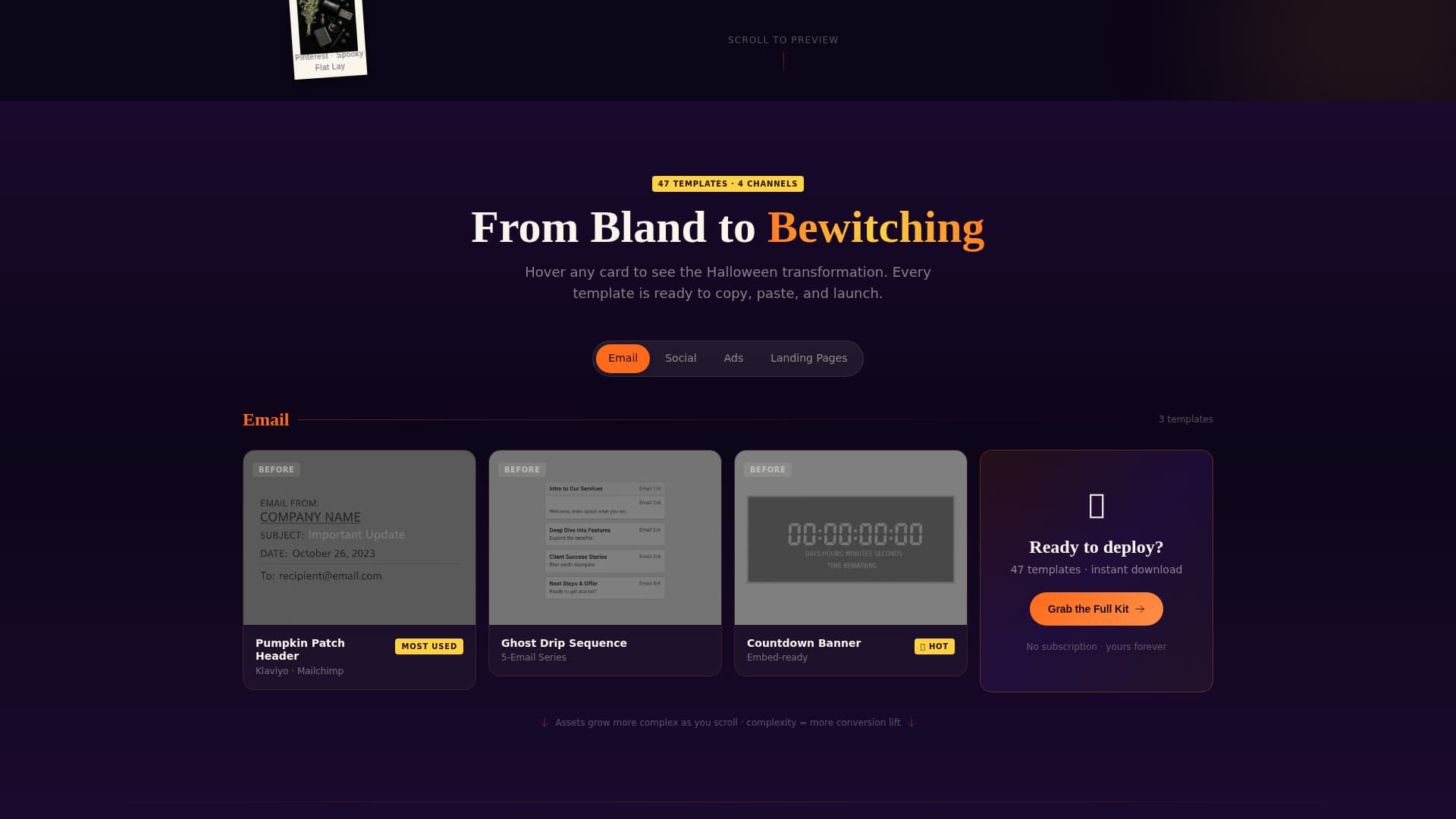 Haunt — Thrilling Horror Experience Landing Page Template