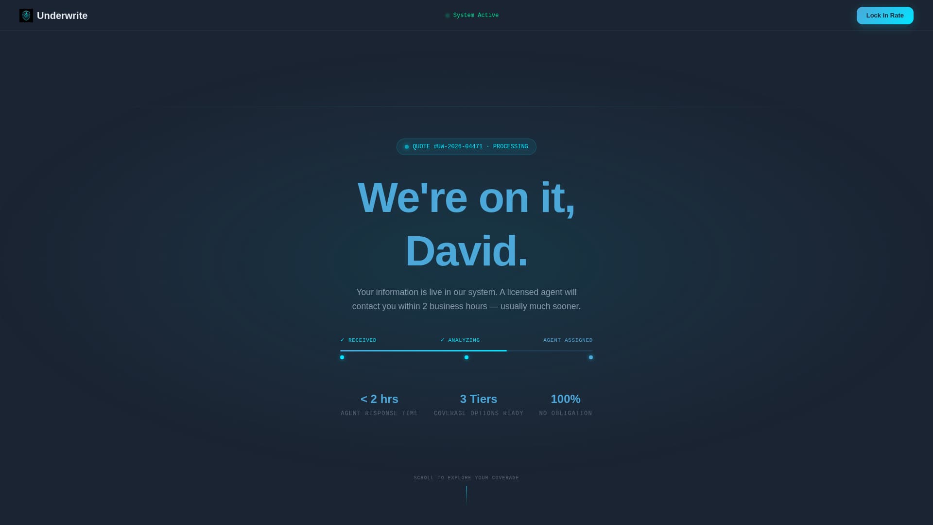 Insurance Agency Complete Cost Calculator Website Template