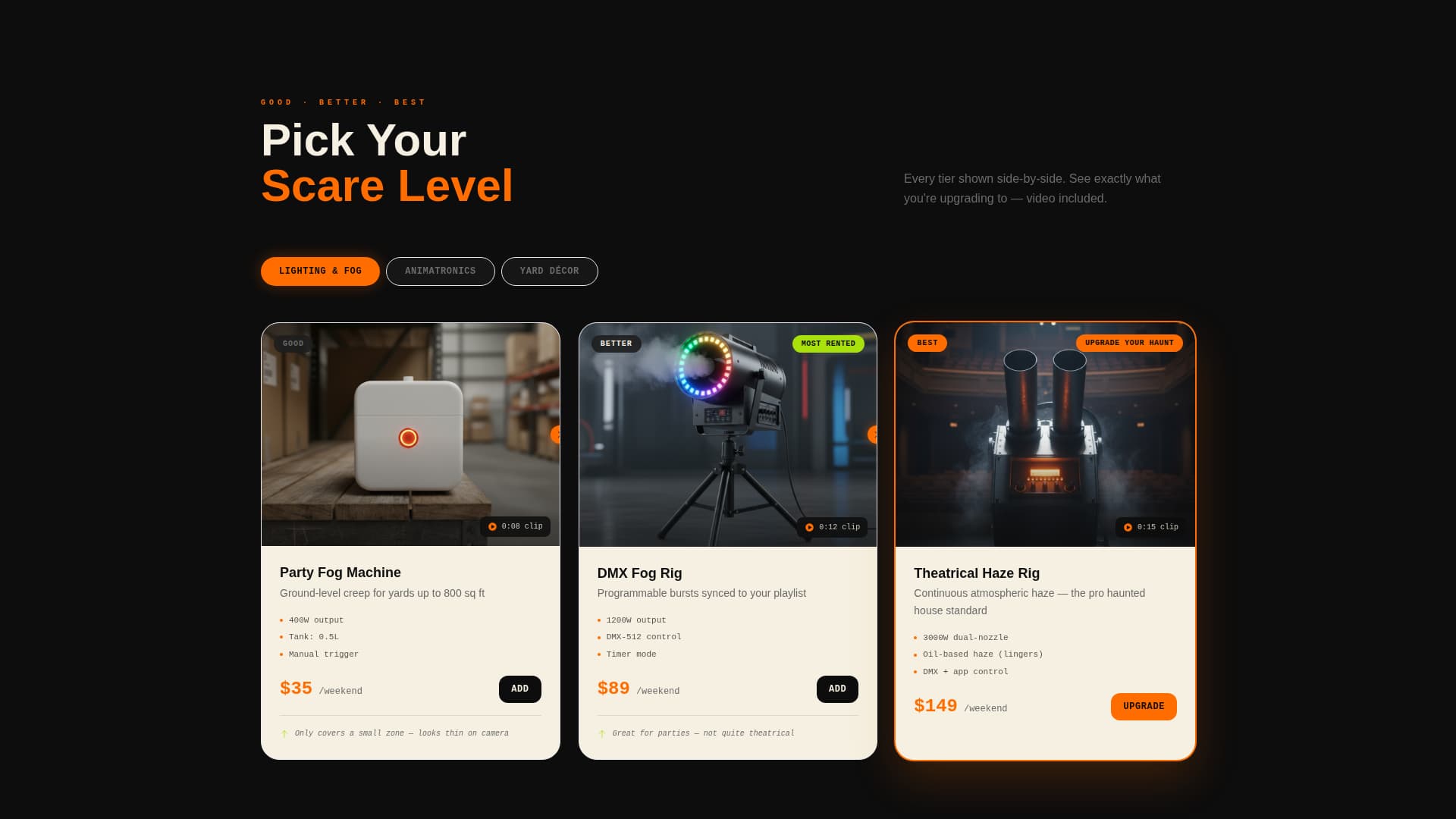 Halloween Business Cost Calculator Website Template