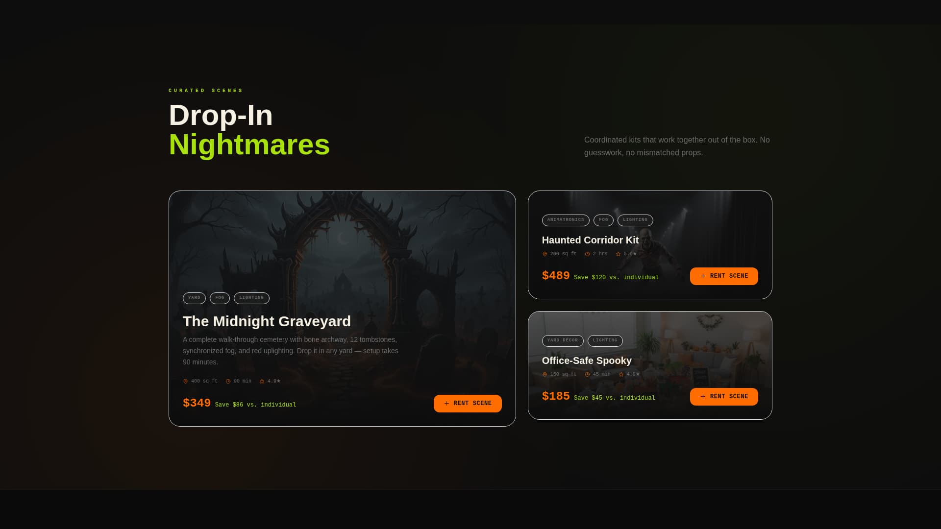 Halloween Business Cost Calculator Website Template