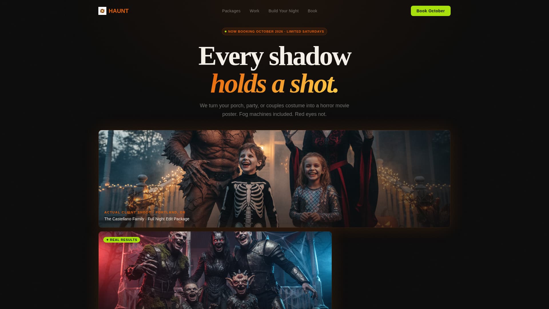 Halloween Business Specialist Booking Website Template