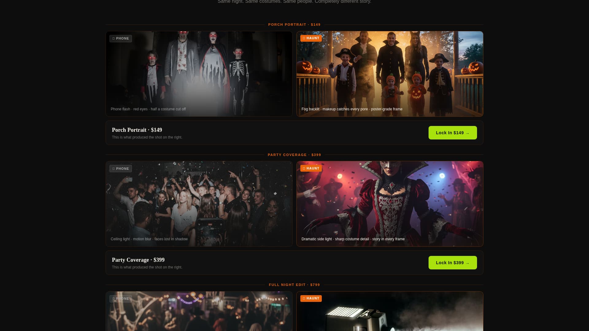 Halloween Business Specialist Booking Website Template