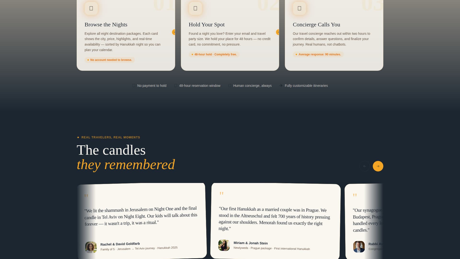 Menorah - Radiant Hanukkah Landing Page Template