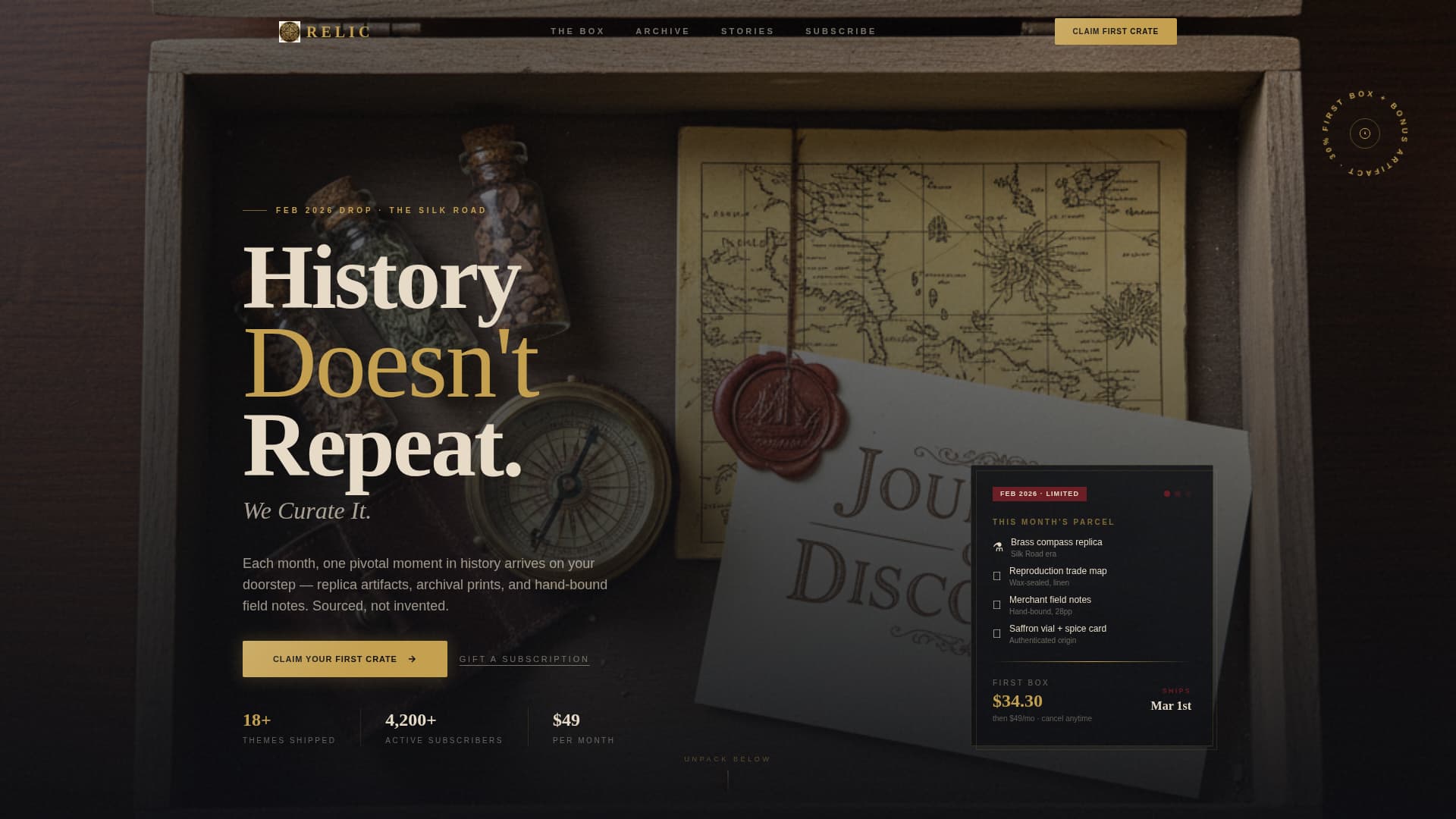 Subscription Box Services Professional Website Template
