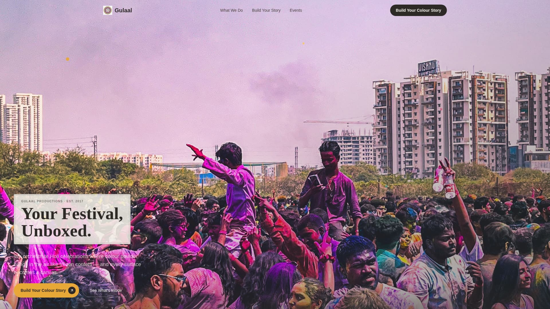 Specialist Holi Business Pricing & Packages Website Template