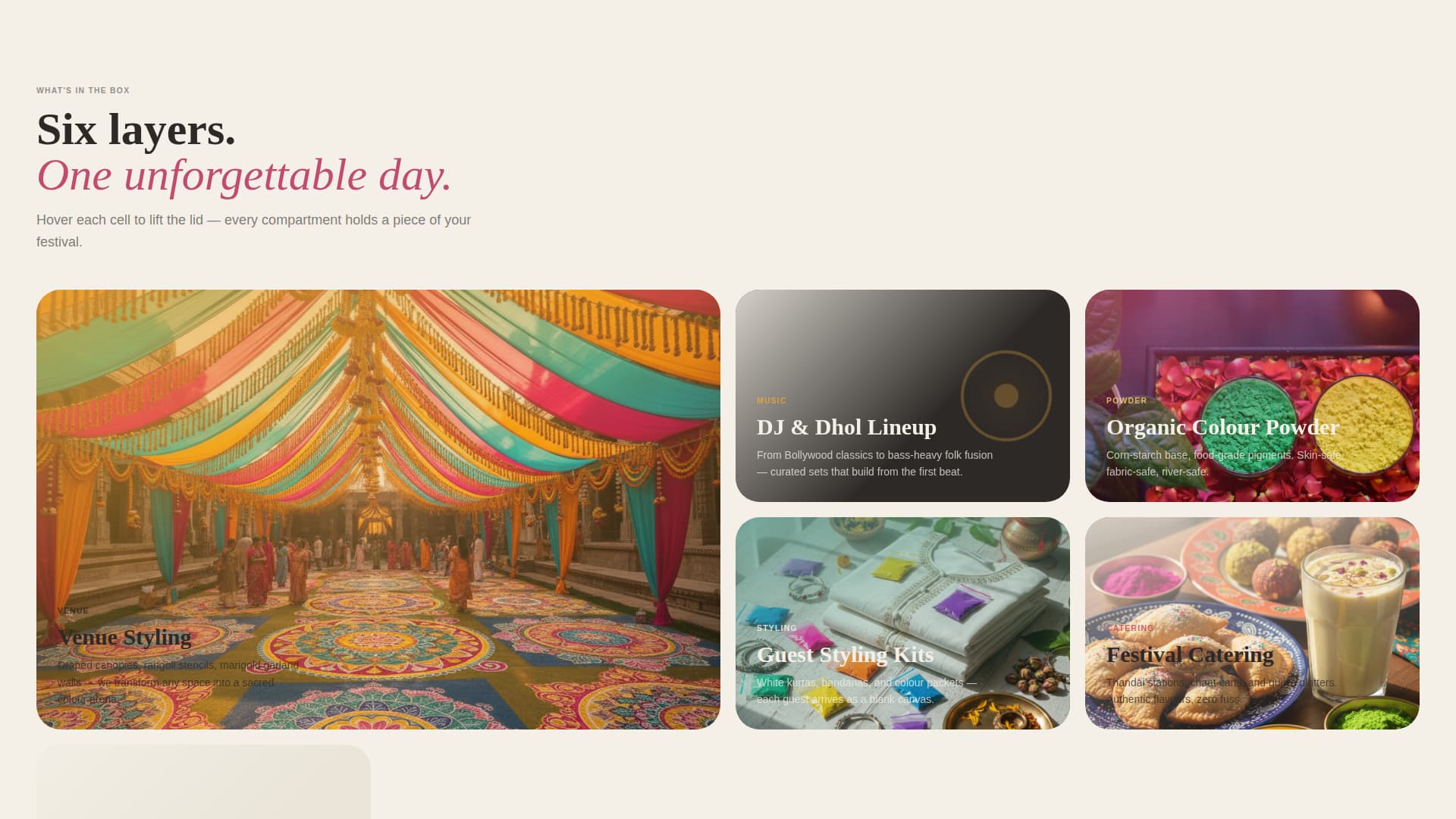 Specialist Holi Business Pricing & Packages Website Template