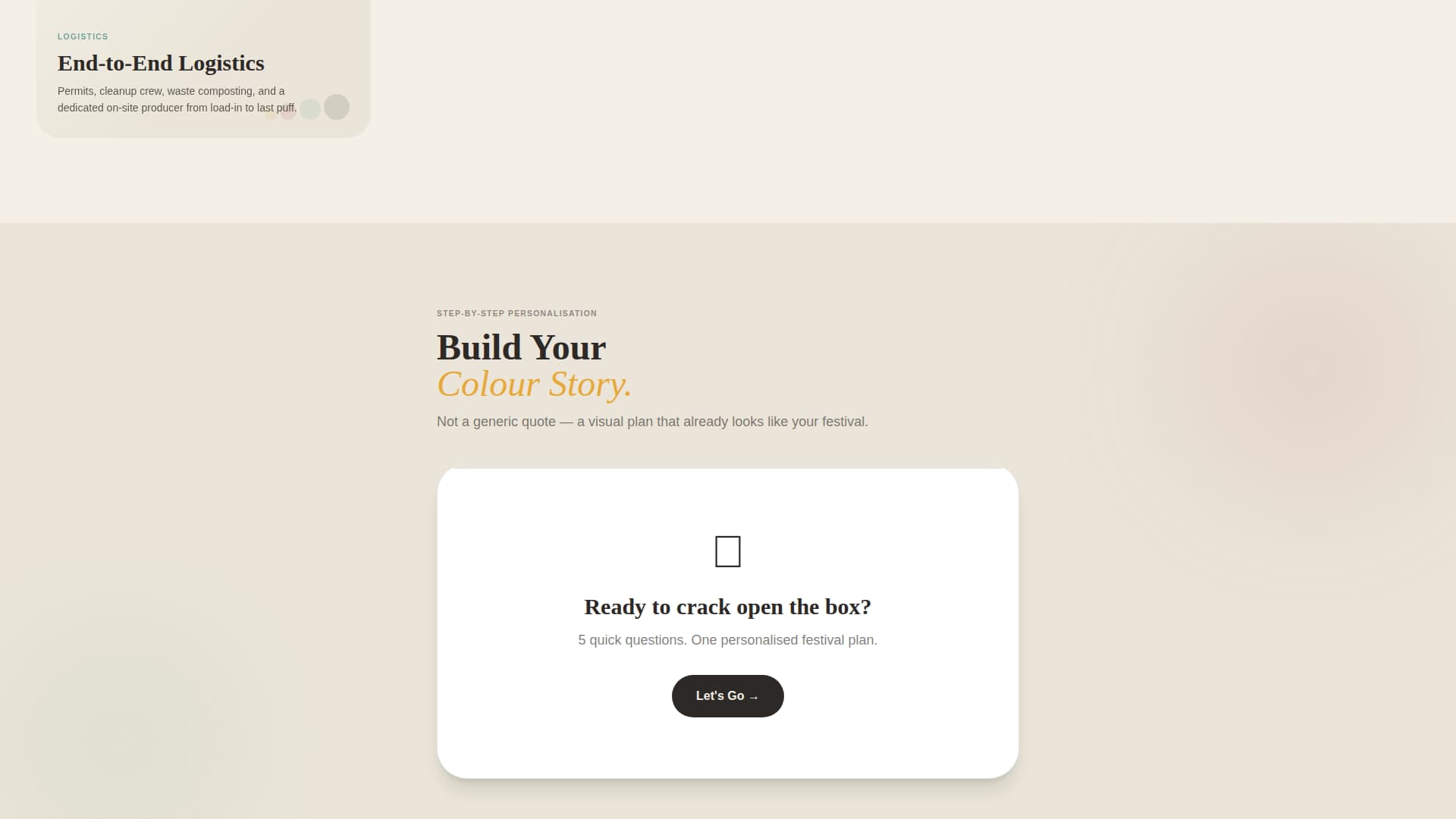 Specialist Holi Business Pricing & Packages Website Template