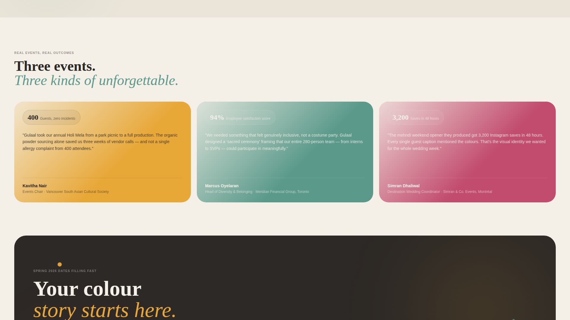 Specialist Holi Business Pricing & Packages Website Template
