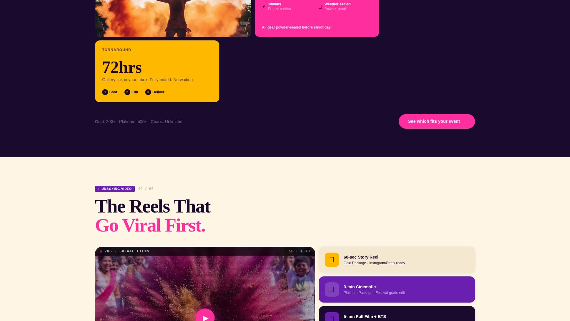 Advanced Holi Business Pricing & Packages Website Template