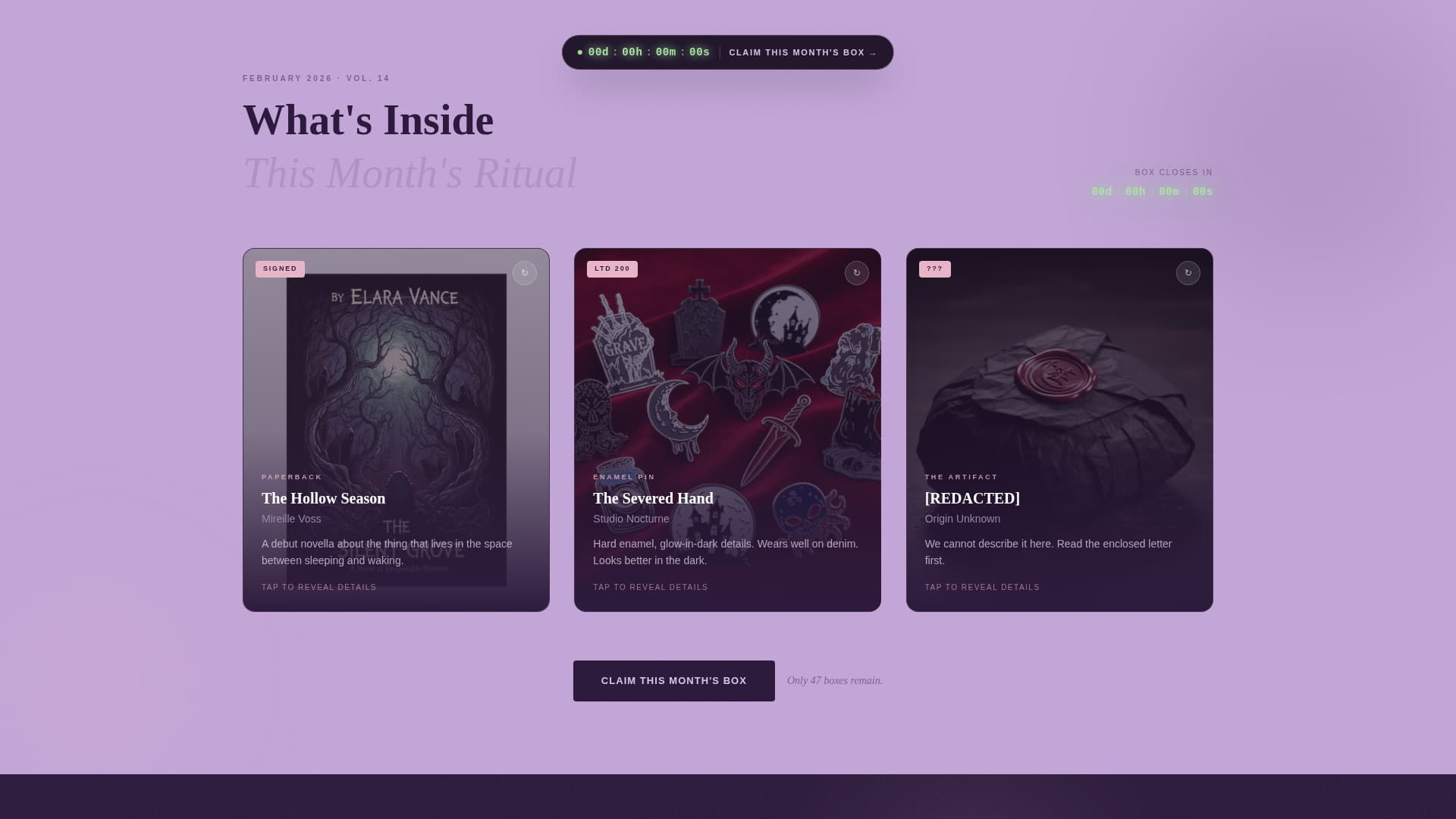 Subscription Box Services Pre-Launch & Coming Soon Website Template