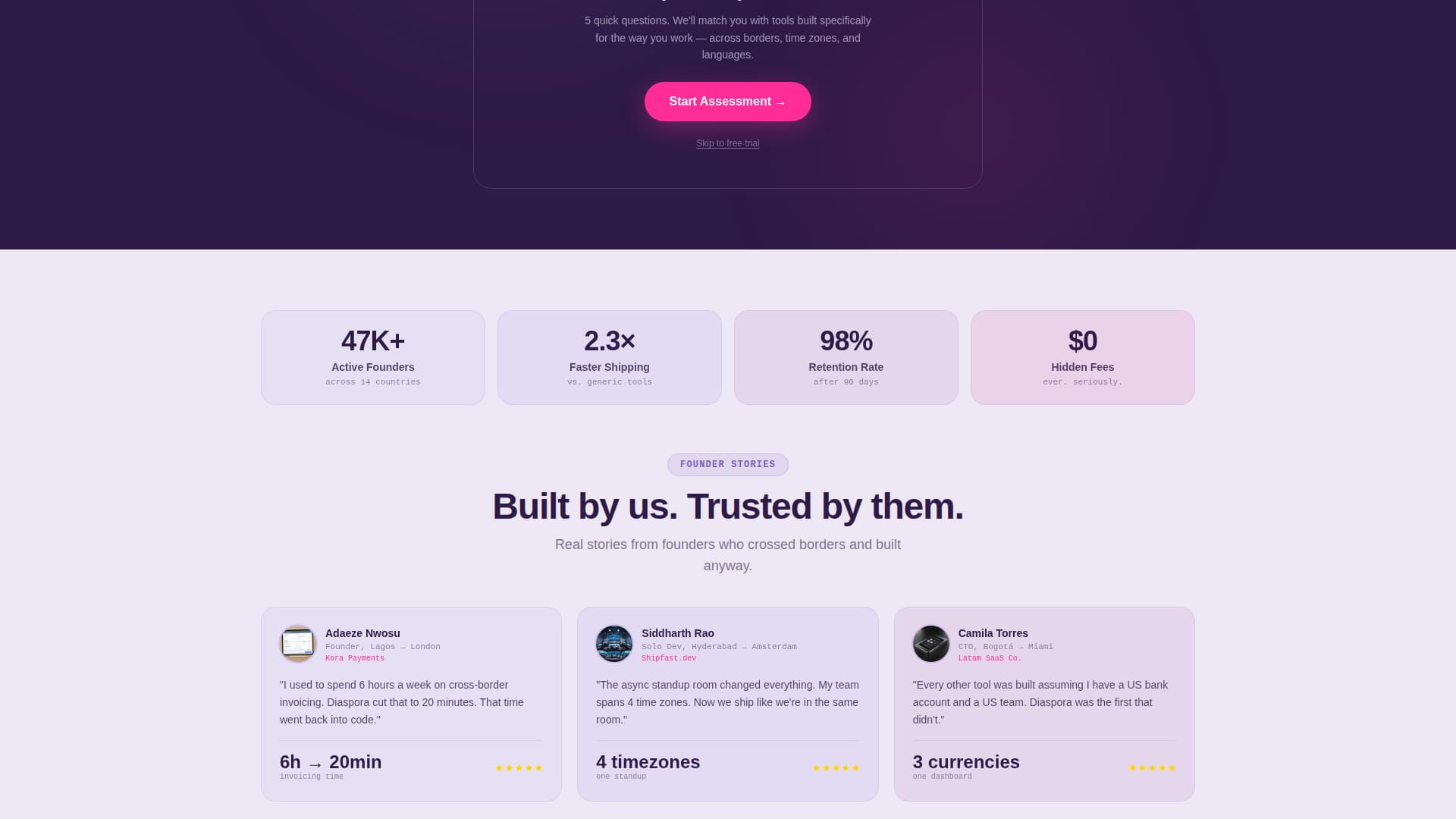 Specialist Immigrant-Owned Business Professional Website Template