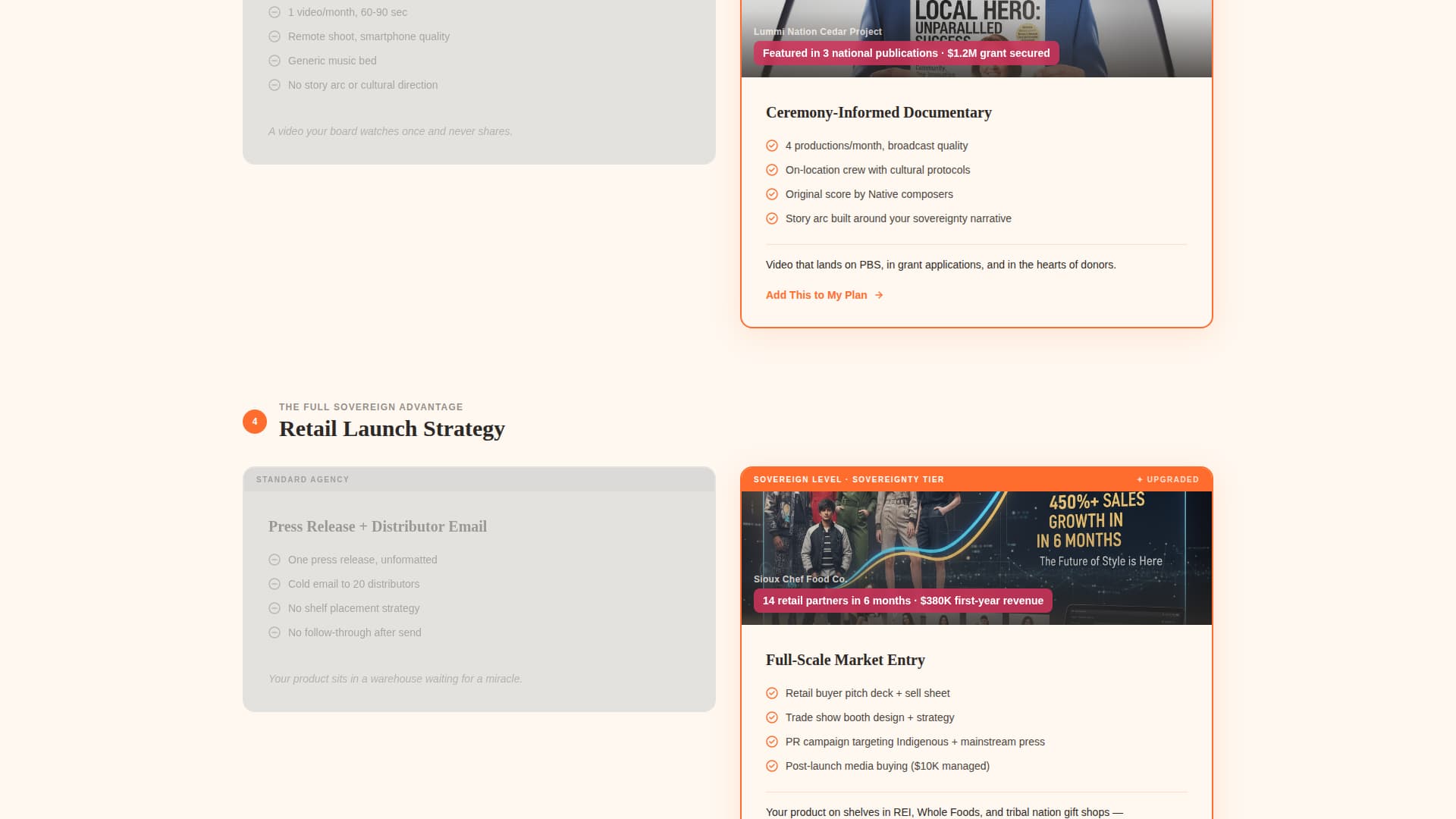 Indigenous-Owned Business Pricing & Packages Website Template