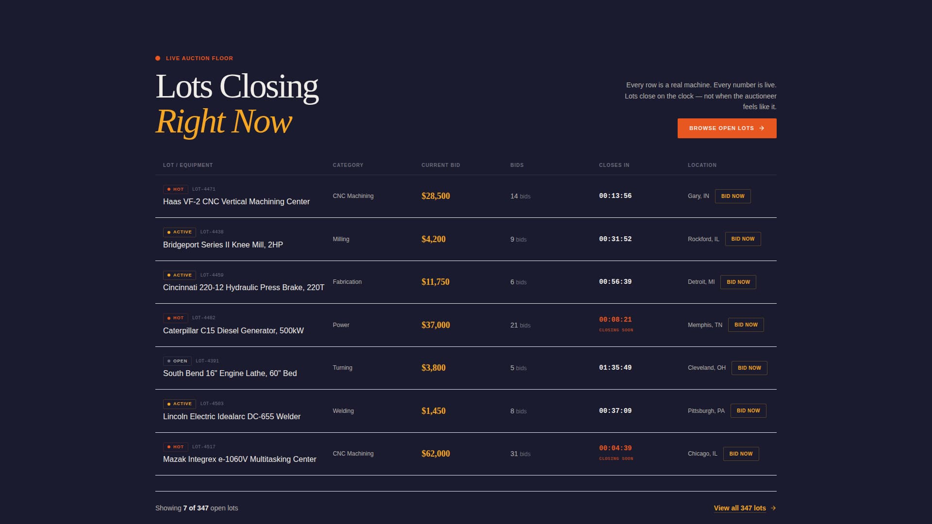Local Auction Platforms & Types Professional Website Template