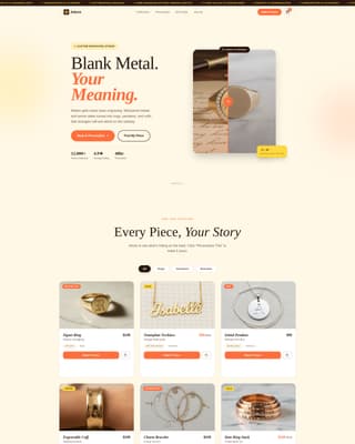 Jewelry & Accessories E-Commerce Professional Website Template