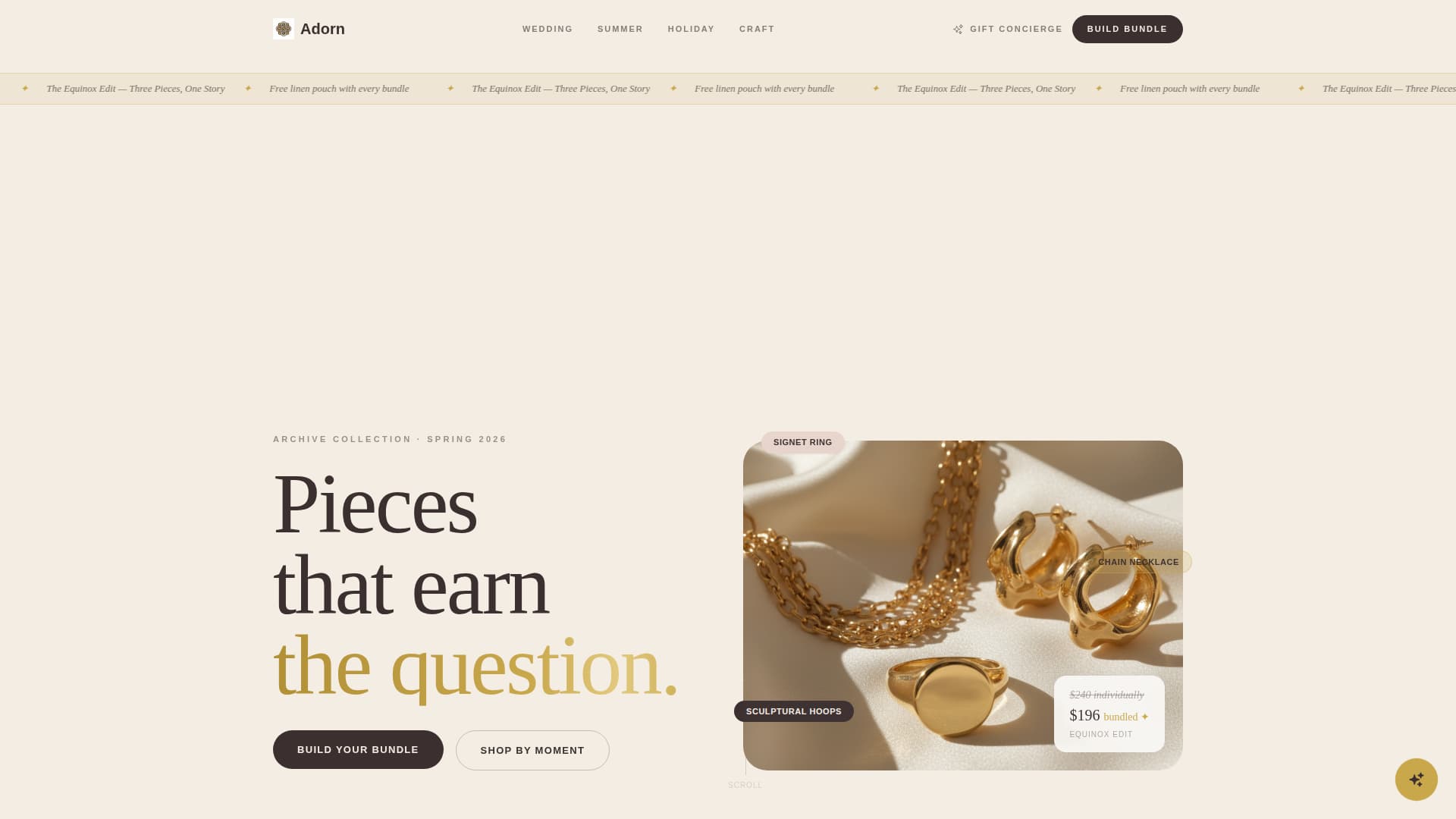 Jewelry & Accessories E-Commerce Blog Website Template