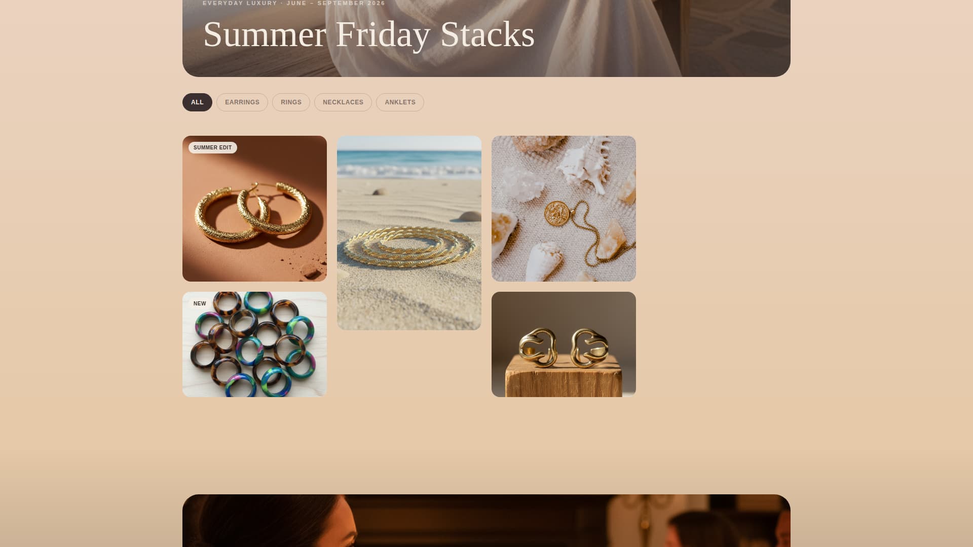 Jewelry & Accessories E-Commerce Blog Website Template