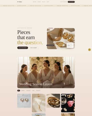 Jewelry & Accessories E-Commerce Blog Website Template