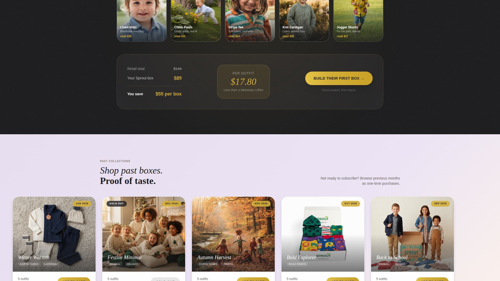 Subscription Box Services Professional Website Template