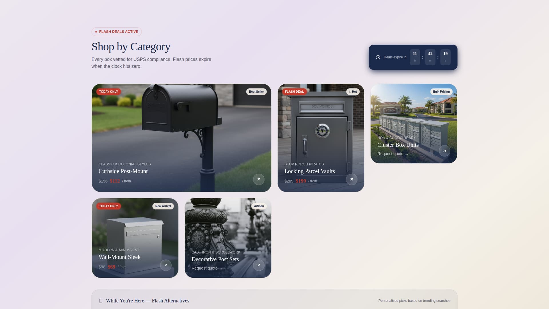 Home Décor & Lifestyle Pricing & Packages Website Template