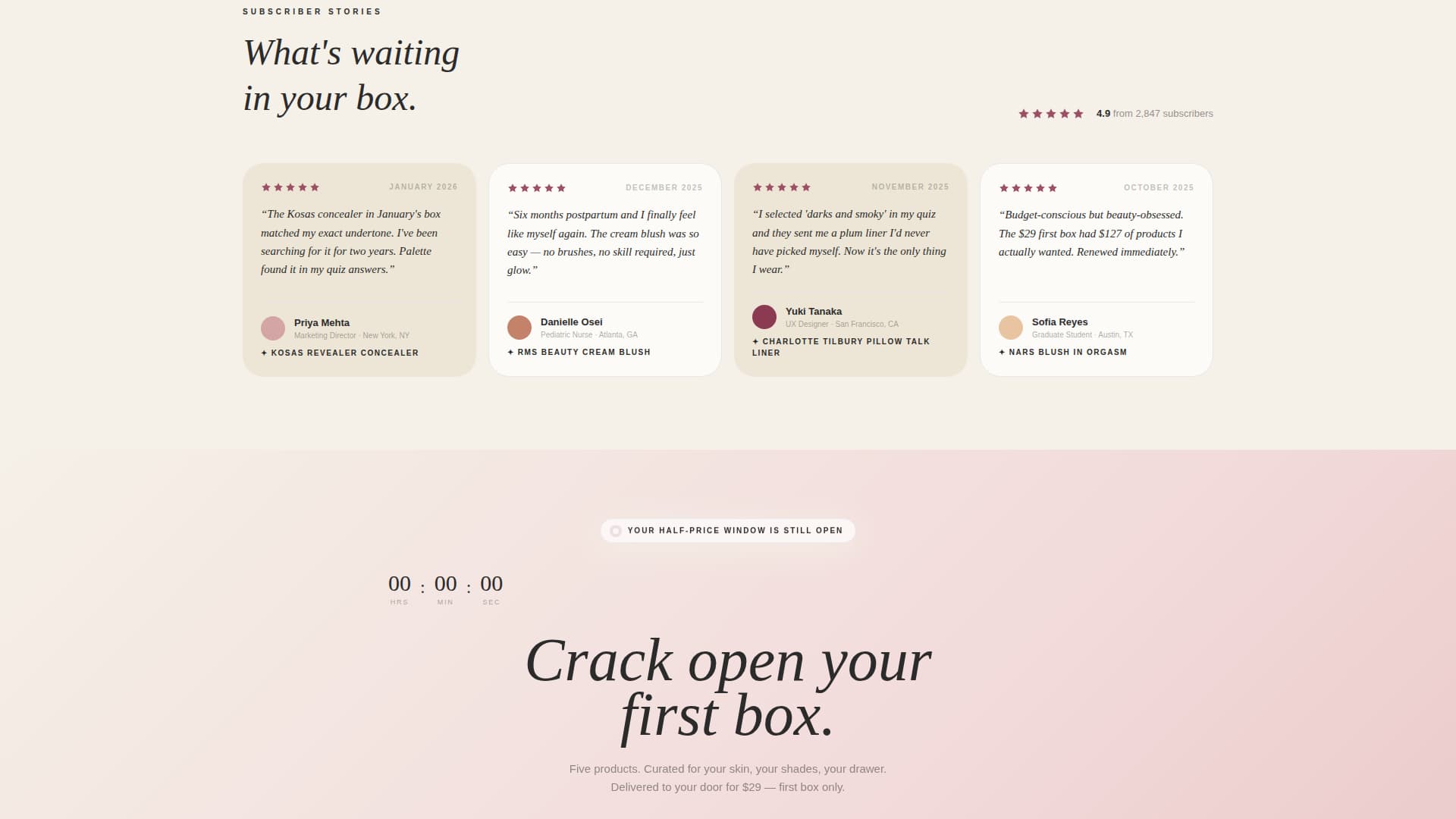 Complete Subscription Box Services Pre-Launch & Coming Soon Website Template