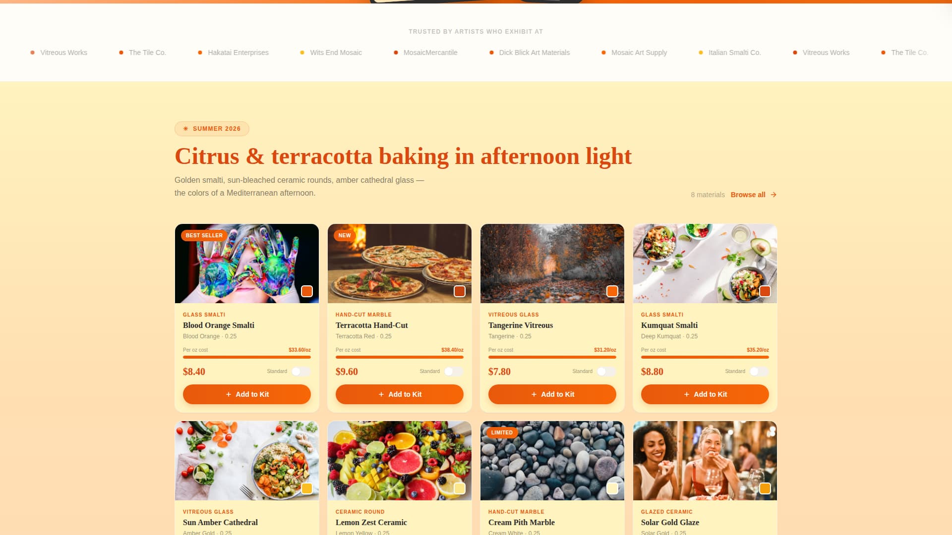 Hobby & Passion Supplies Professional Website Template