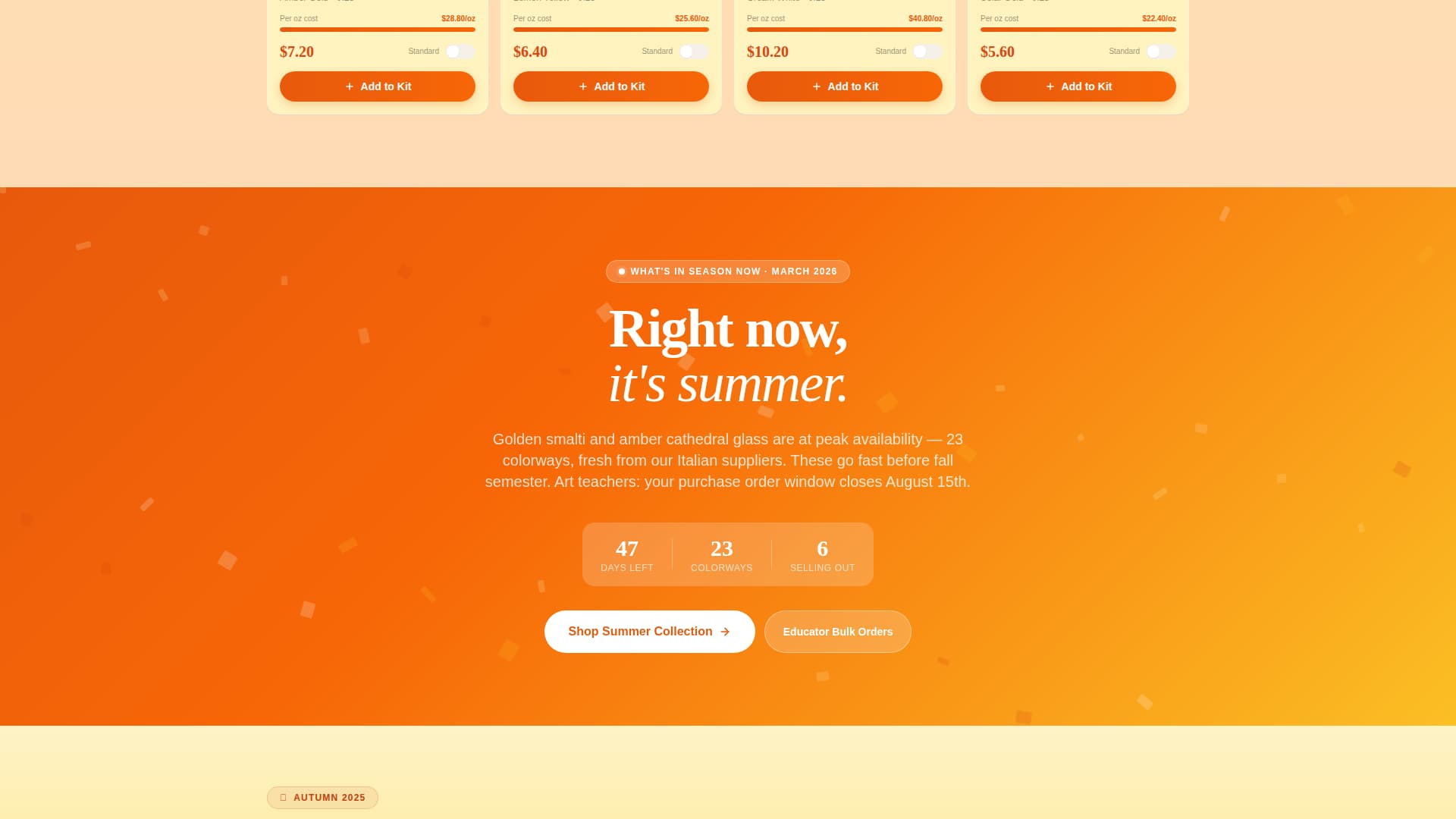 Hobby & Passion Supplies Professional Website Template