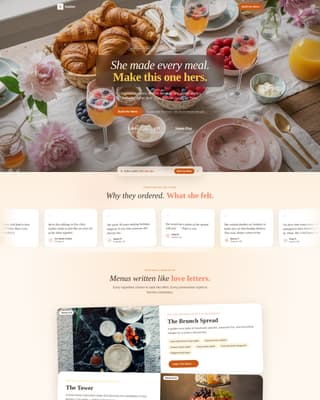 Gather - Heartfelt Catering Landing Page Template