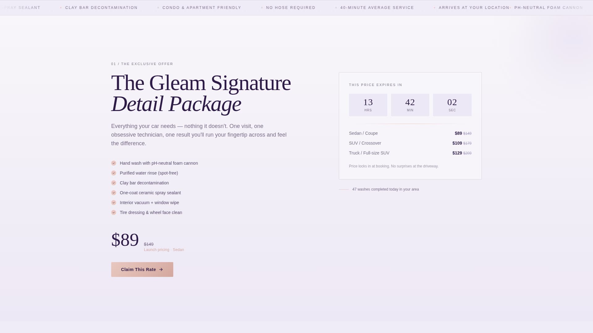Gleam - Premium Carwash Landing Page Template
