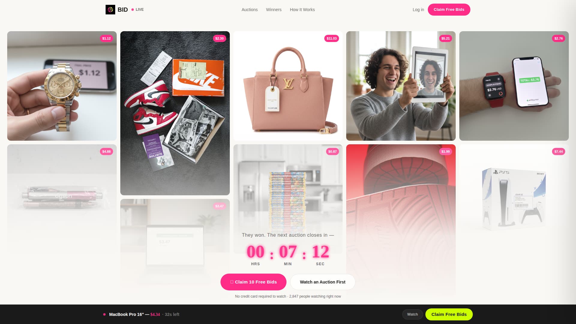 Local Auction Platforms & Types Pre-Launch & Coming Soon Website Template