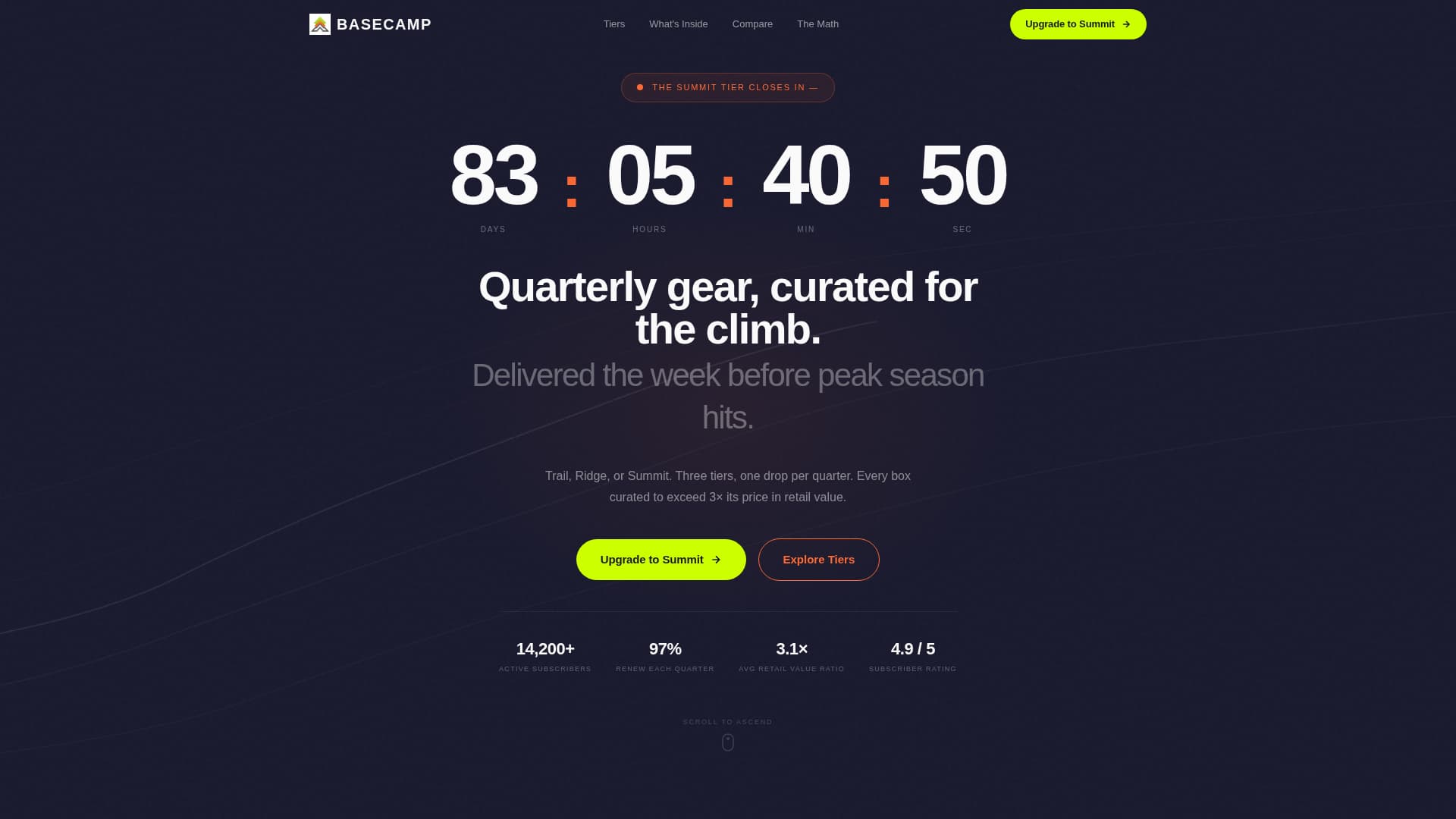 Premium Subscription Box Services Pre-Launch & Coming Soon Website Template
