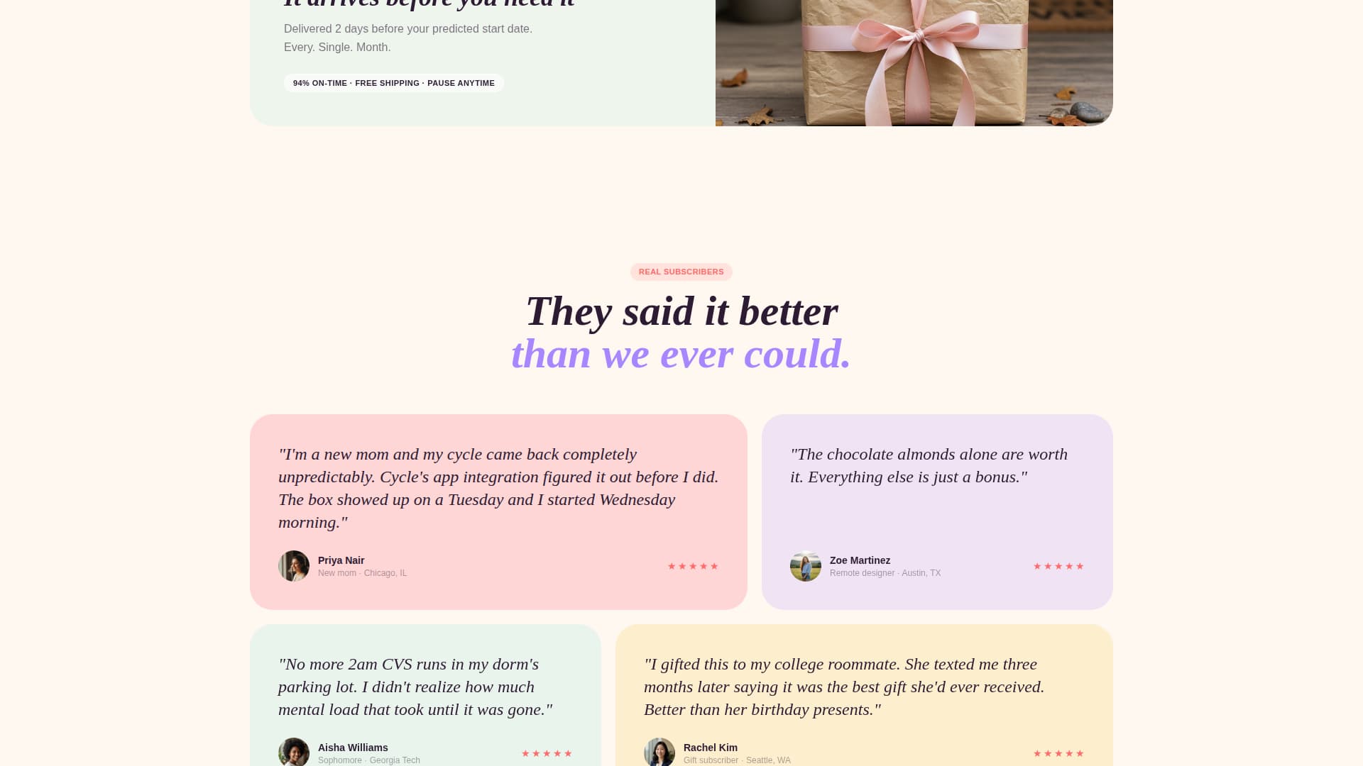 Subscription Box Services Professional Website Template