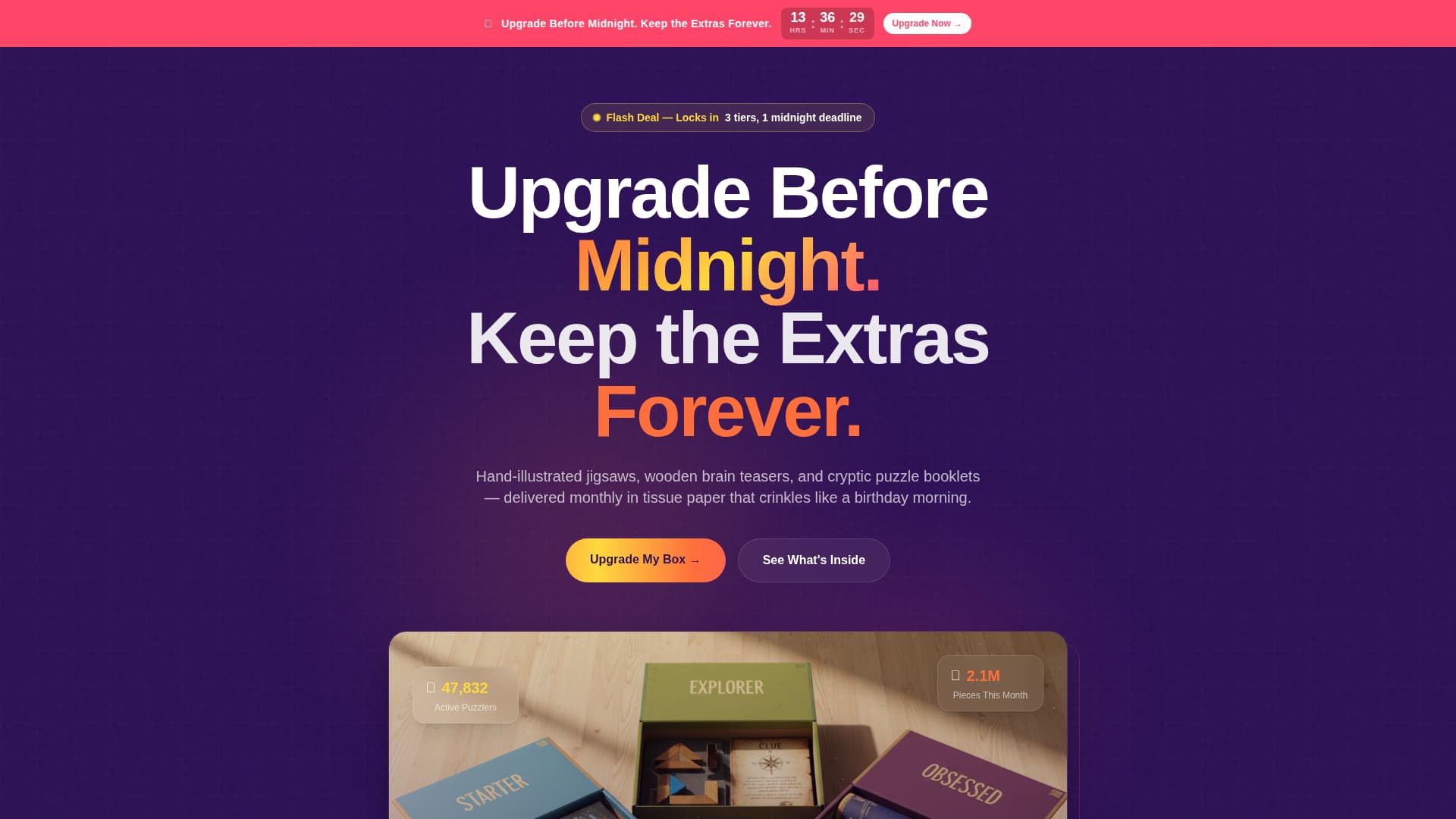 Subscription Box Services Pre-Launch & Coming Soon Website Template