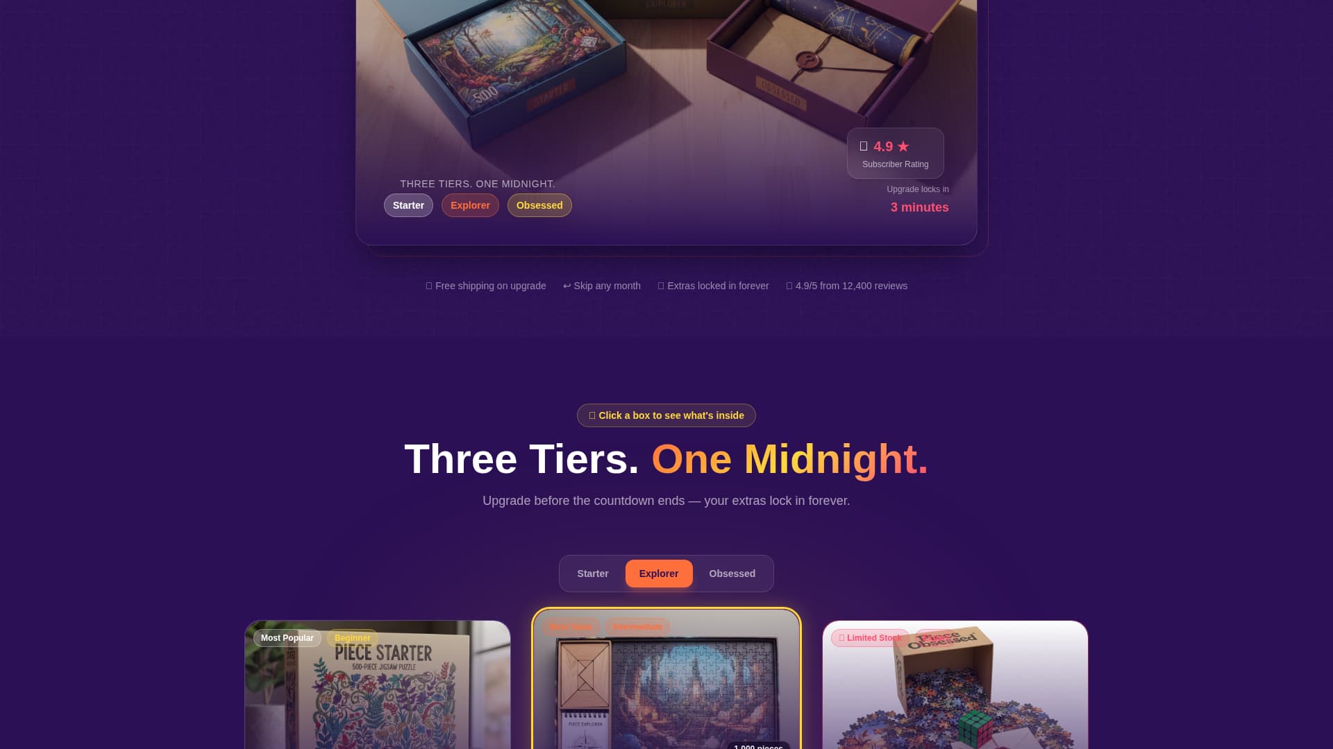 Subscription Box Services Pre-Launch & Coming Soon Website Template